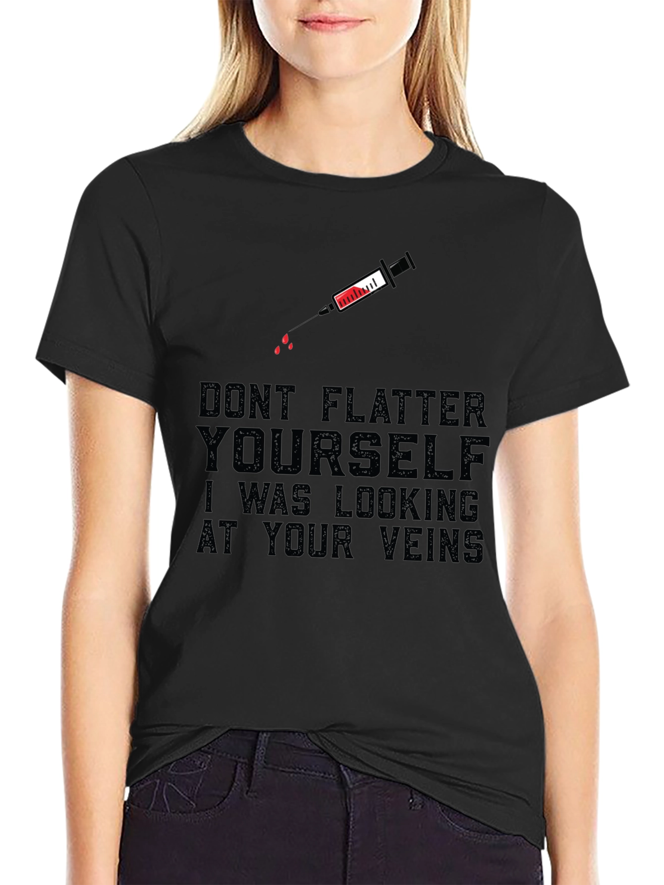 Dont Flatter Yourself Graphic Tee - Black Humor