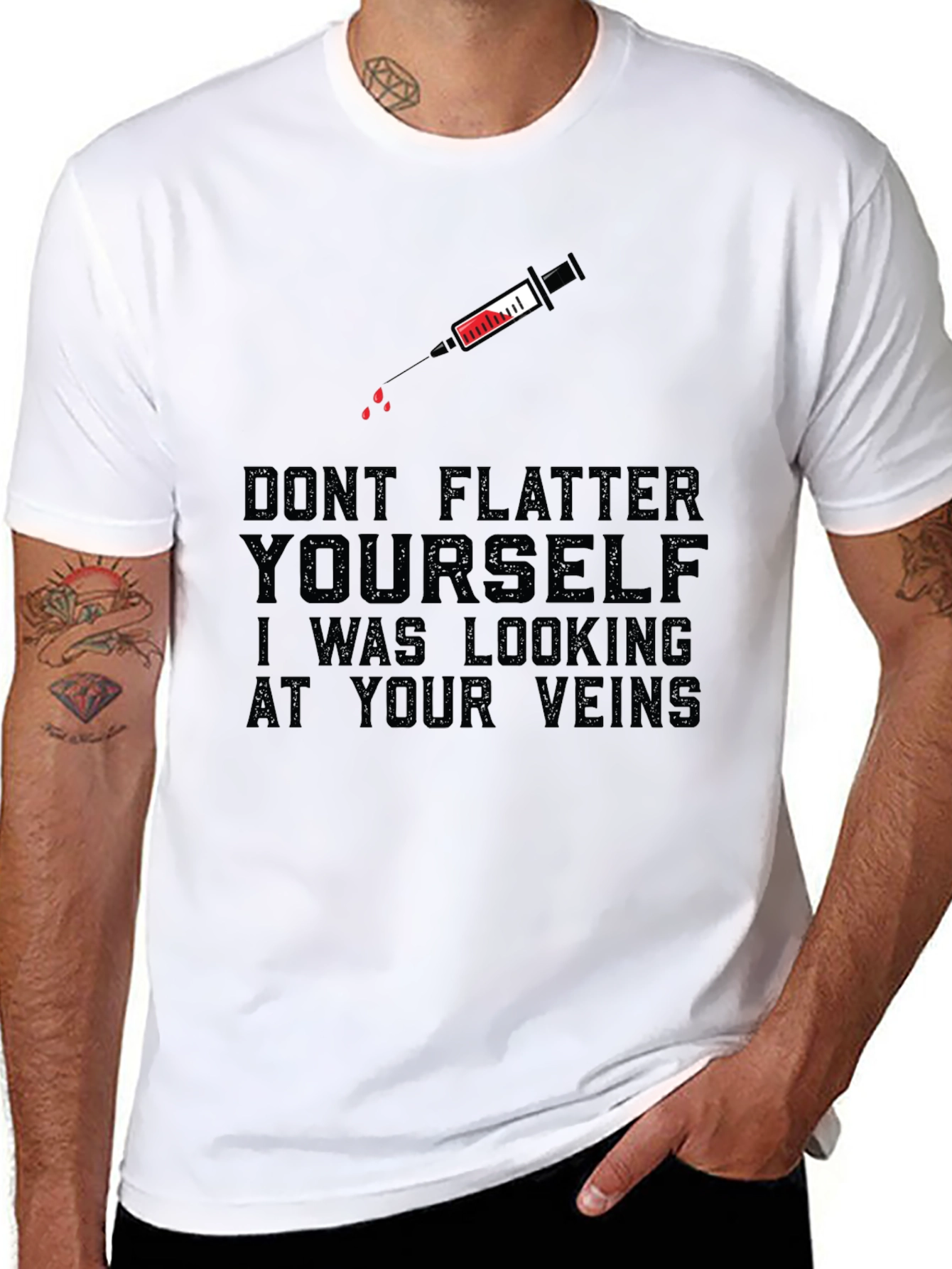 Dont Flatter Yourself Graphic Tee - Black Humor
