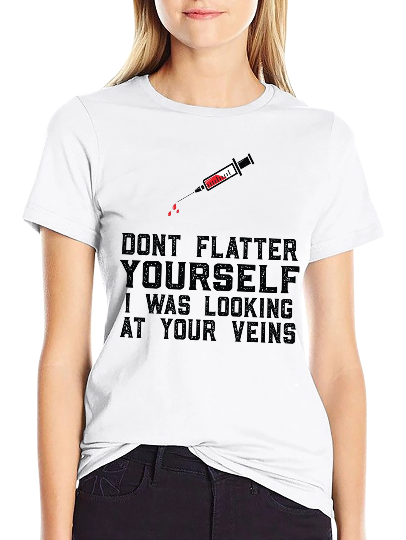 Dont Flatter Yourself Graphic Tee - Black Humor