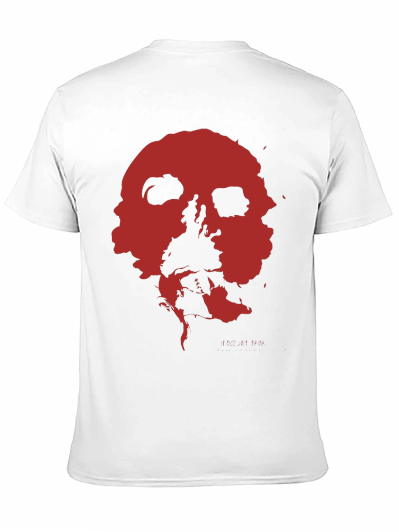 Abstract Red Skull Graphic Print Black T-Shirt
