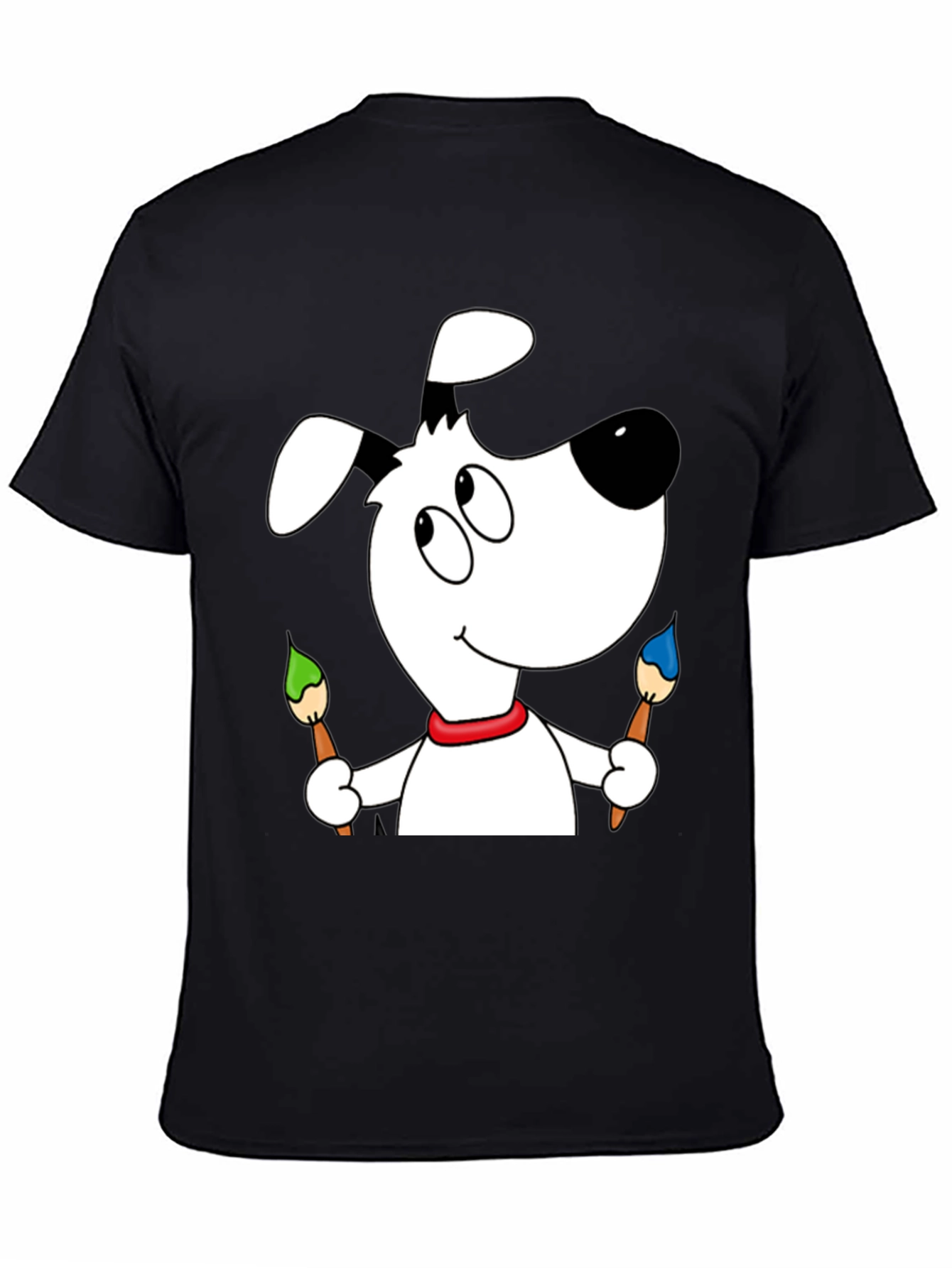 Cartoon Dog Artist T-Shirt - Fun & Unique Design