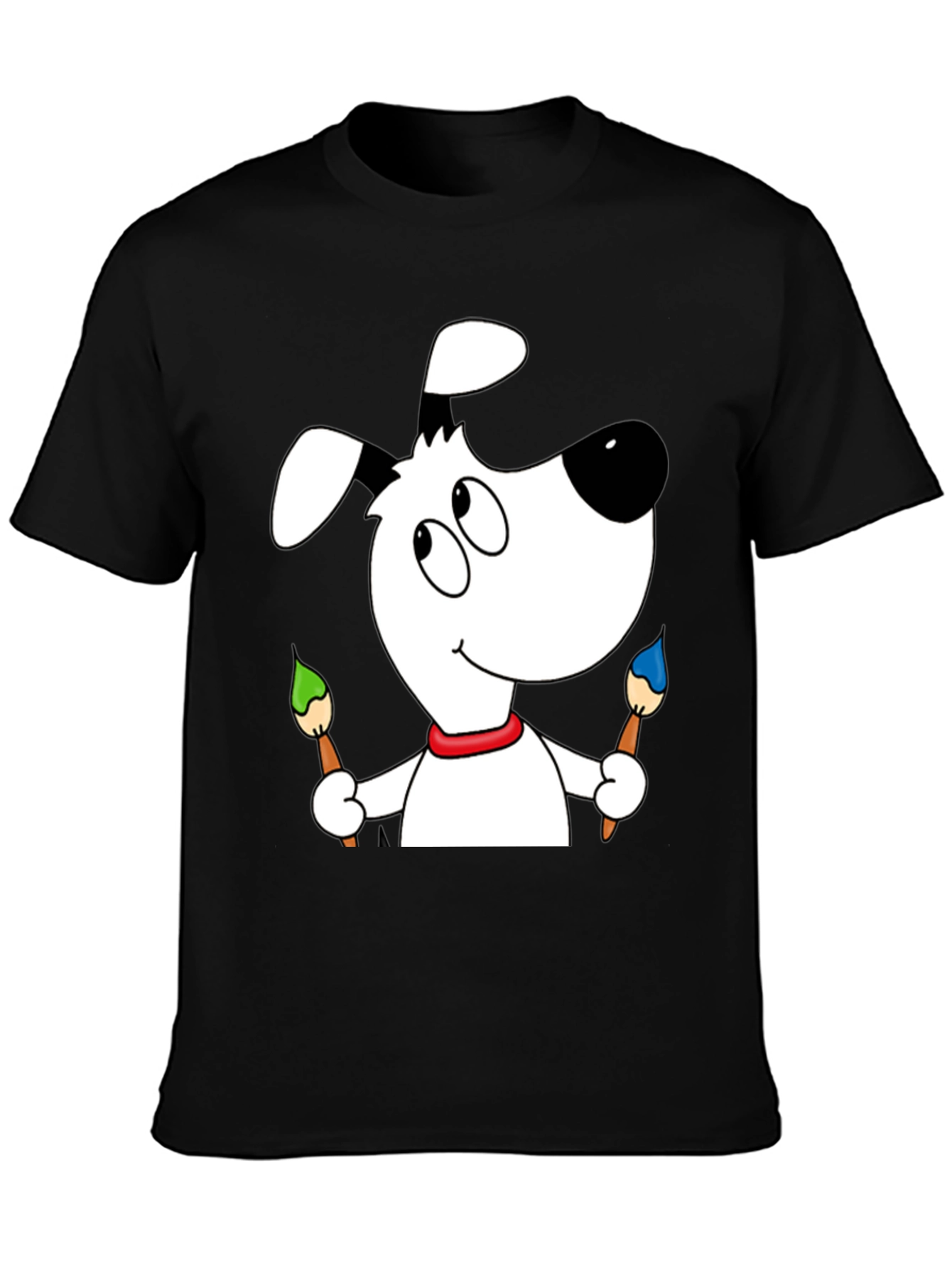Cartoon Dog Artist T-Shirt - Fun & Unique Design