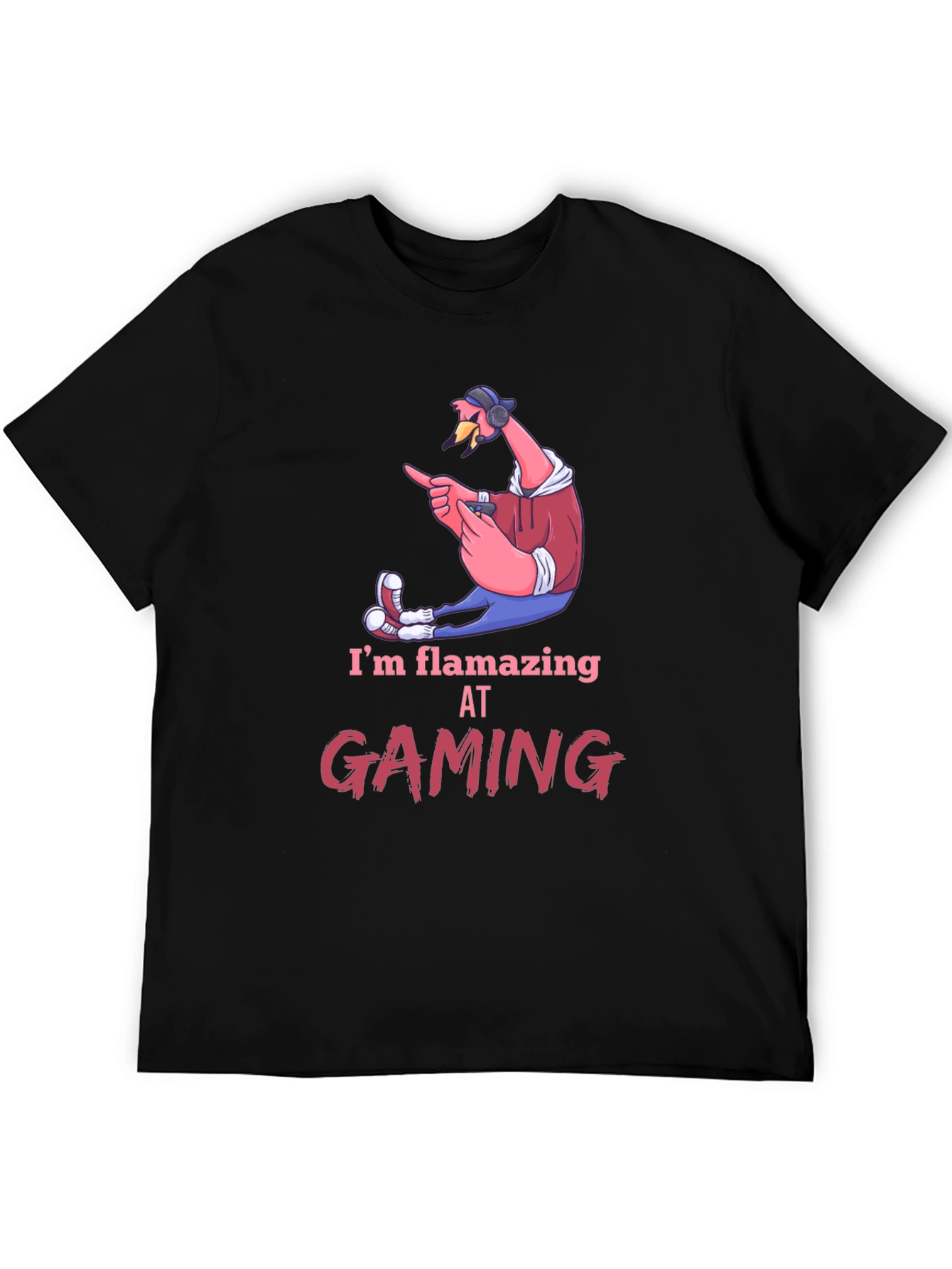 Flamazing Gaming Tee: Flamingo Gamer T-Shirt