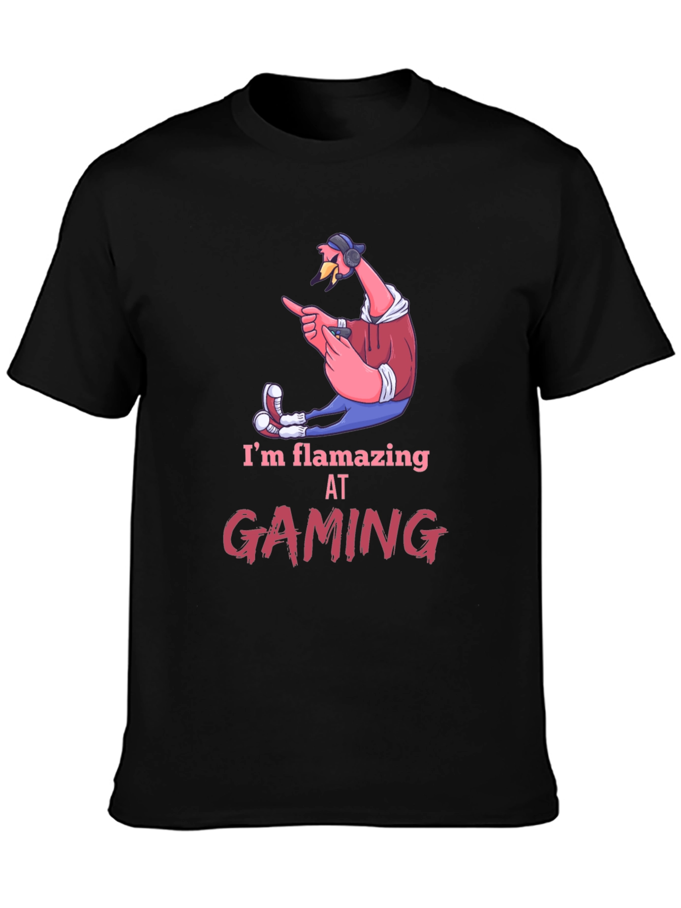 Flamazing Gaming Tee: Flamingo Gamer T-Shirt