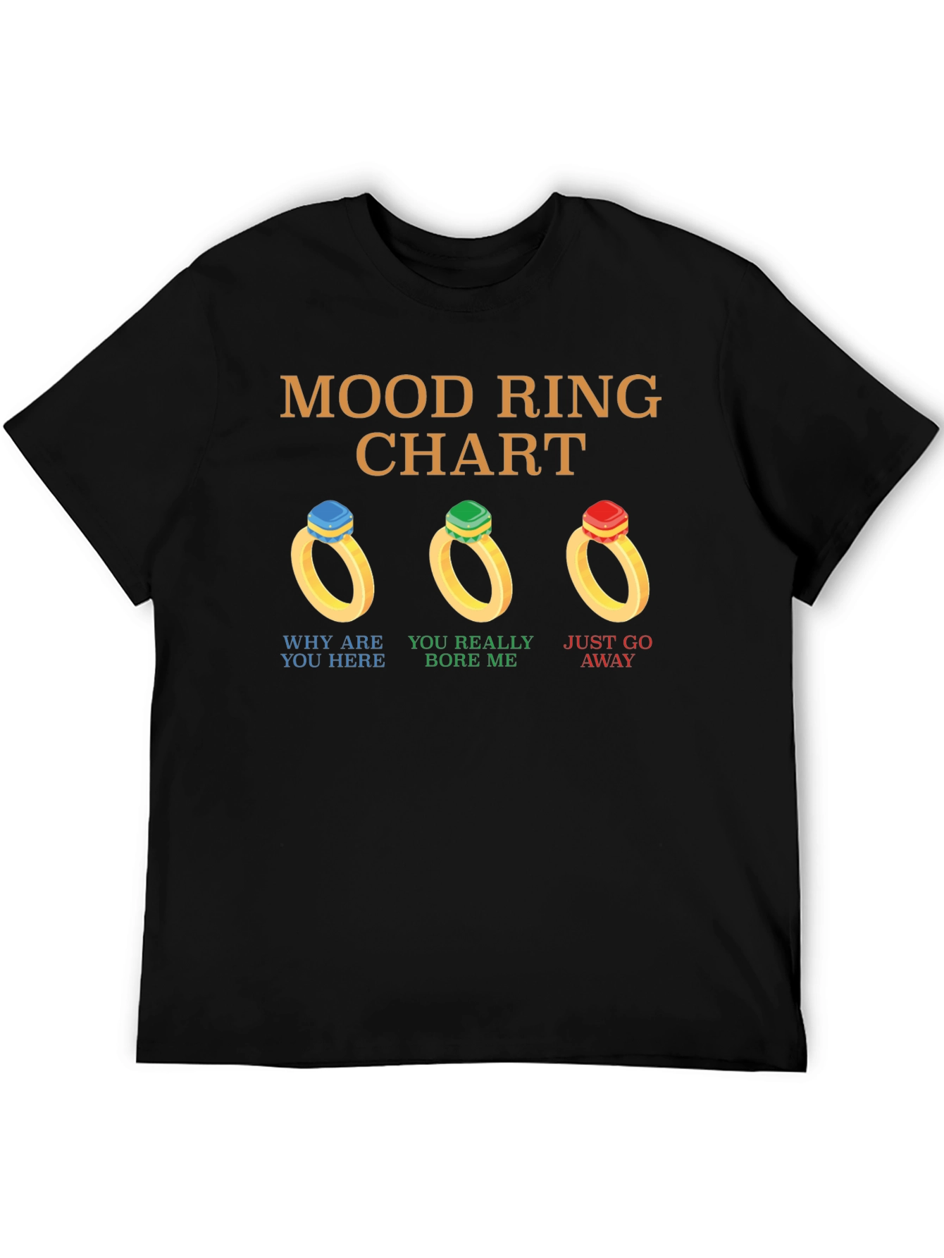 Mood Ring Chart T-Shirt Funny Graphic Tee