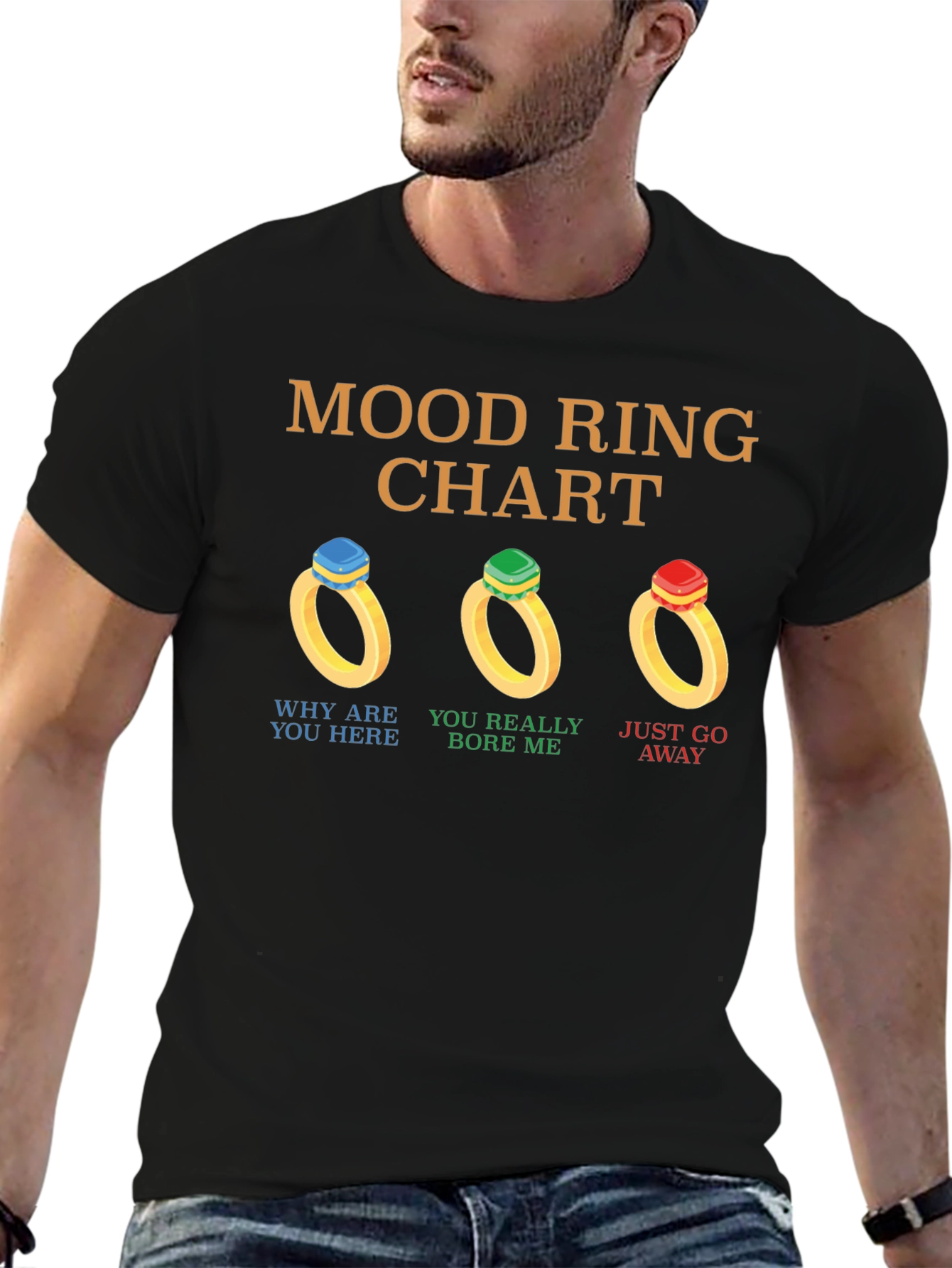Mood Ring Chart T-Shirt Funny Graphic Tee