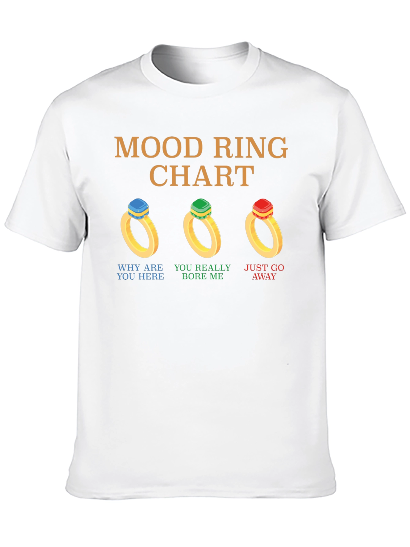 Mood Ring Chart T-Shirt Funny Graphic Tee