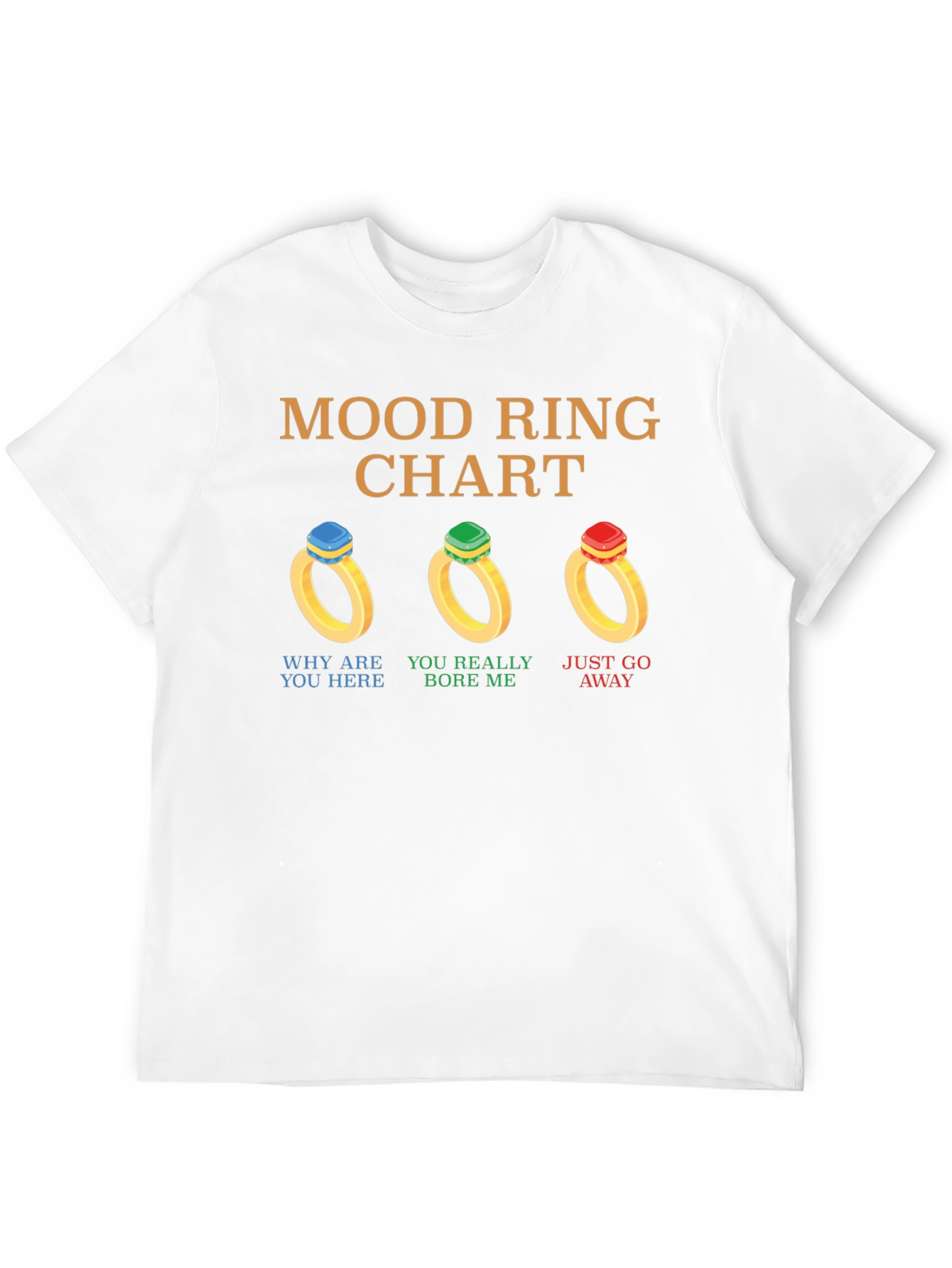 Mood Ring Chart T-Shirt Funny Graphic Tee