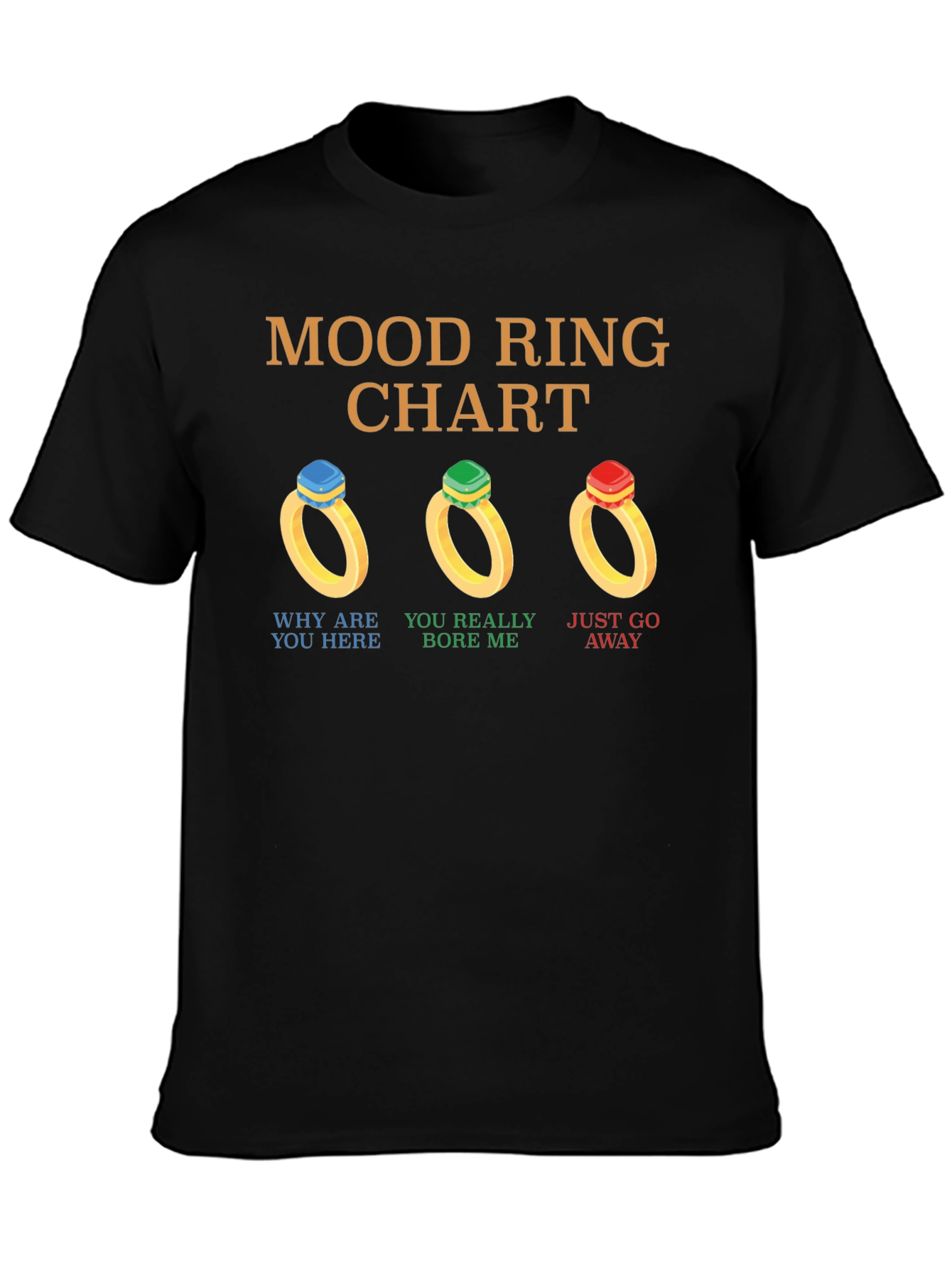 Mood Ring Chart T-Shirt Funny Graphic Tee