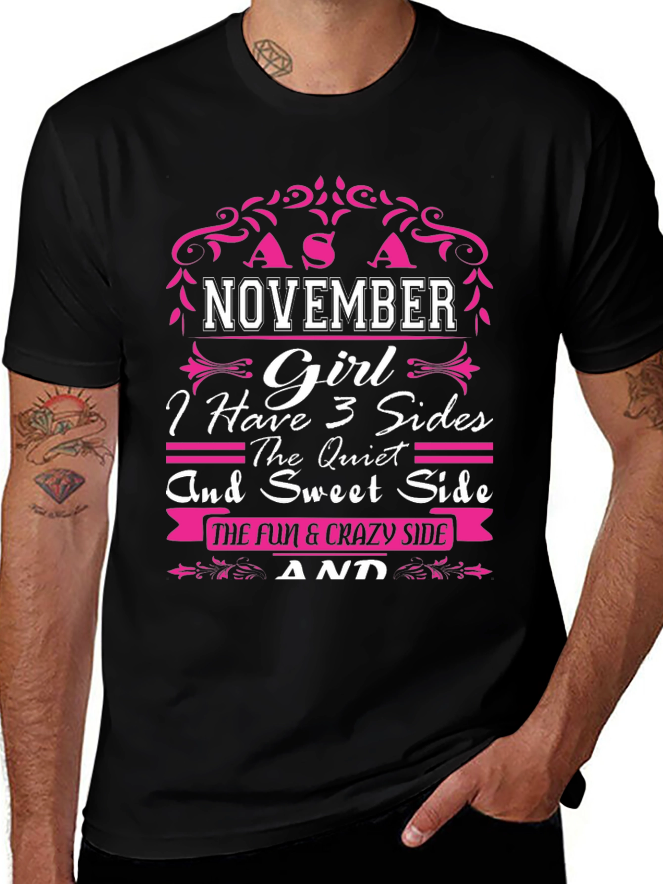 November Girl T-Shirt - 3 Sides