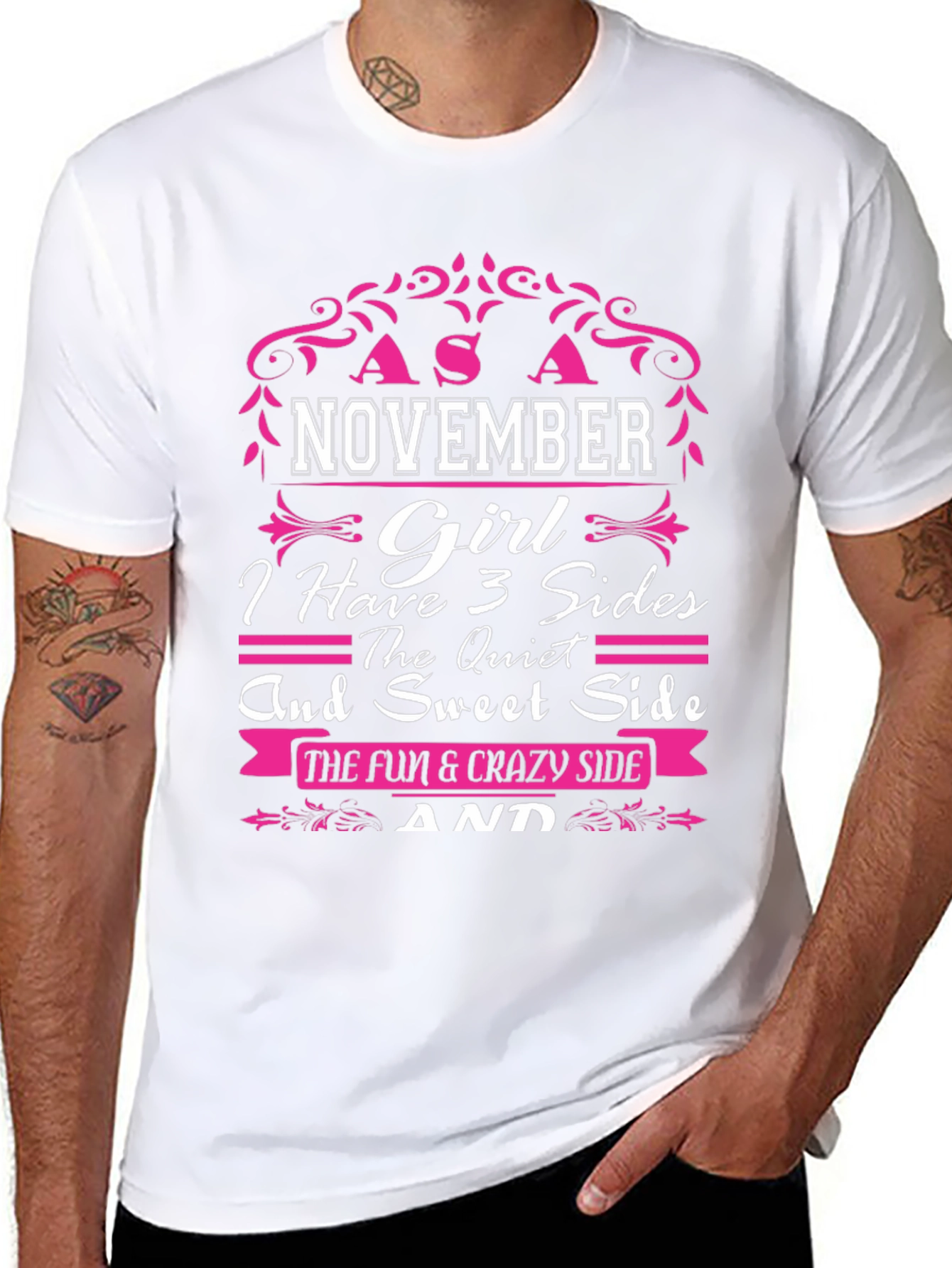 November Girl T-Shirt - 3 Sides