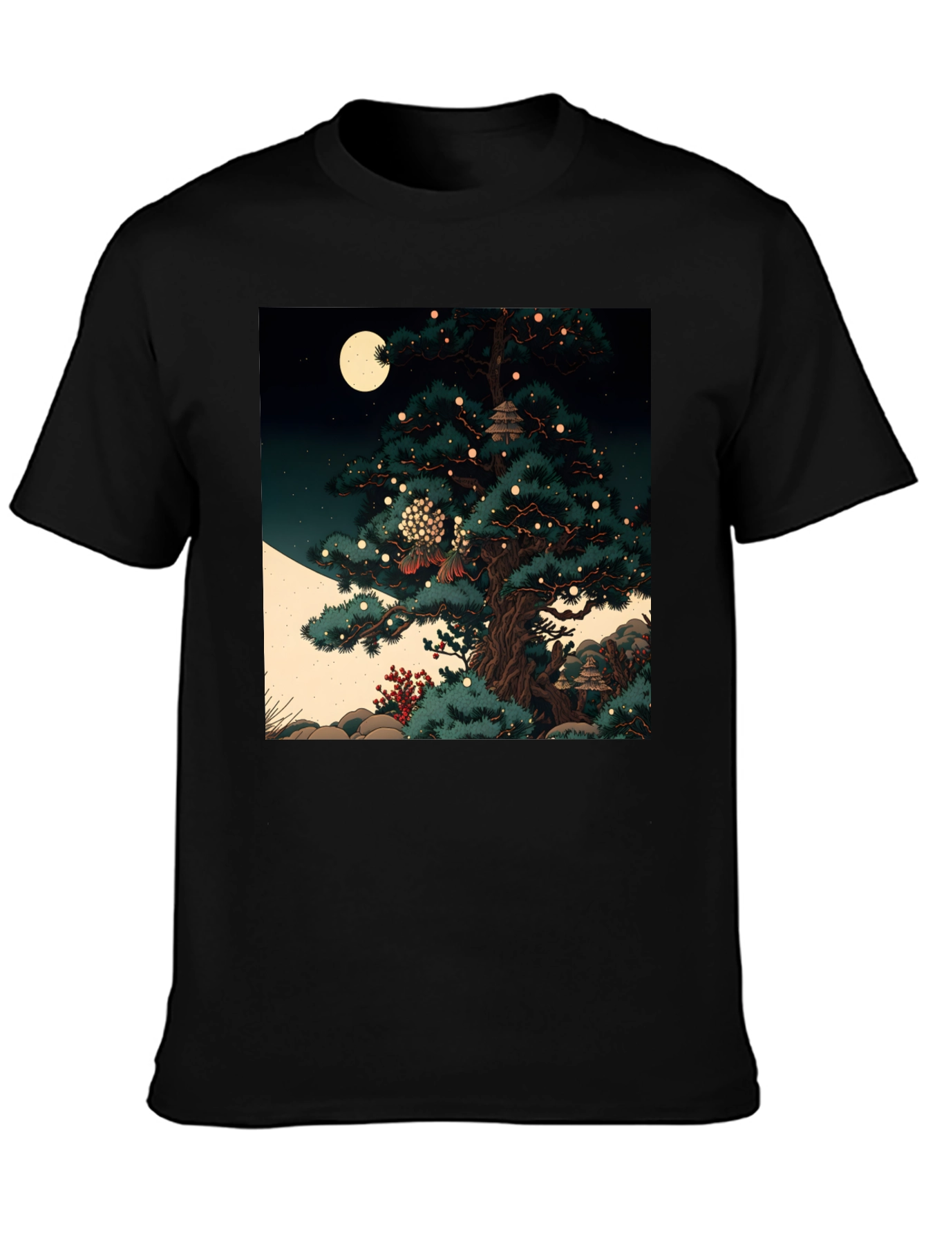Artistic Japanese Tree Graphic Tee