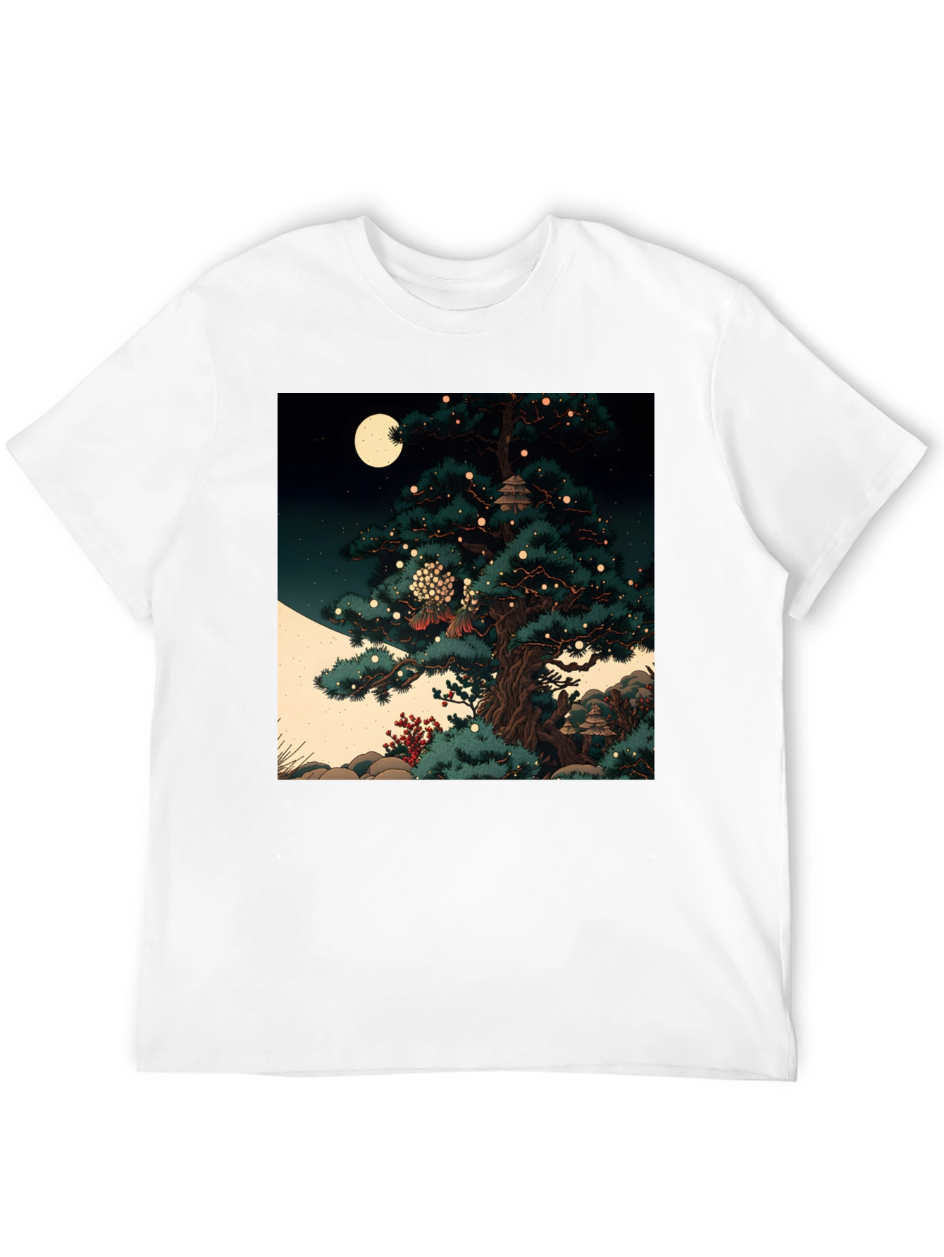 Artistic Japanese Tree Graphic Tee
