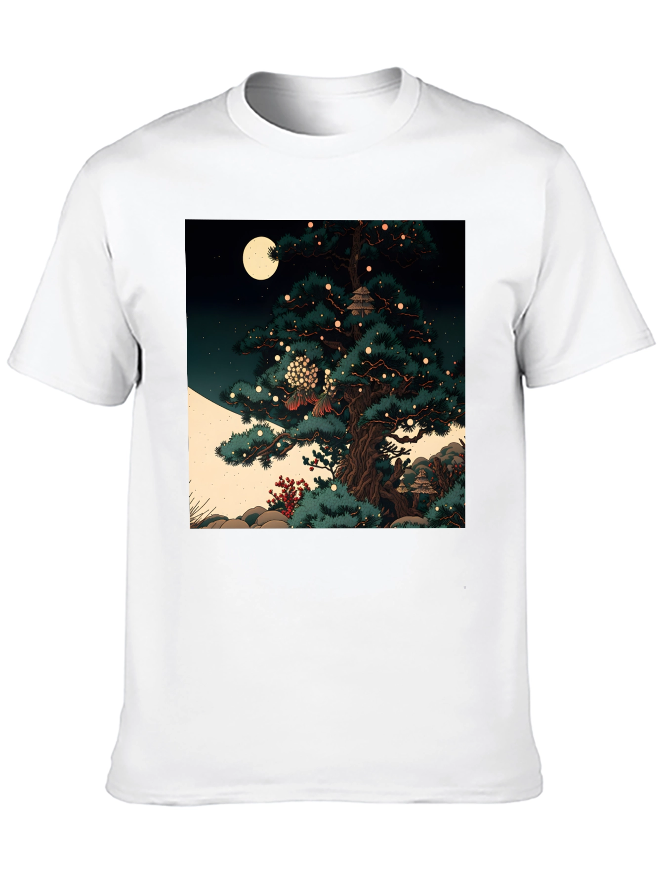 Artistic Japanese Tree Graphic Tee