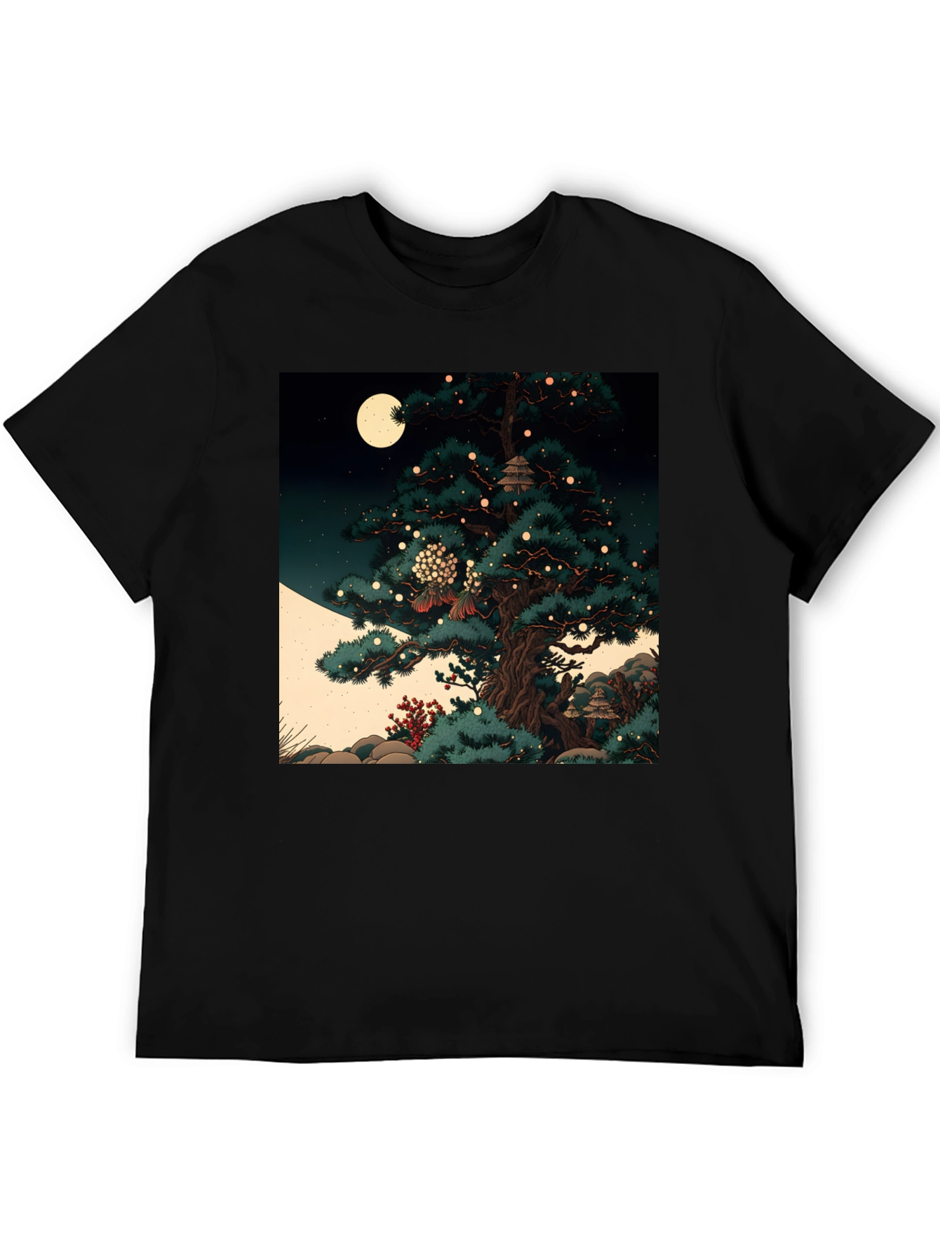 Artistic Japanese Tree Graphic Tee