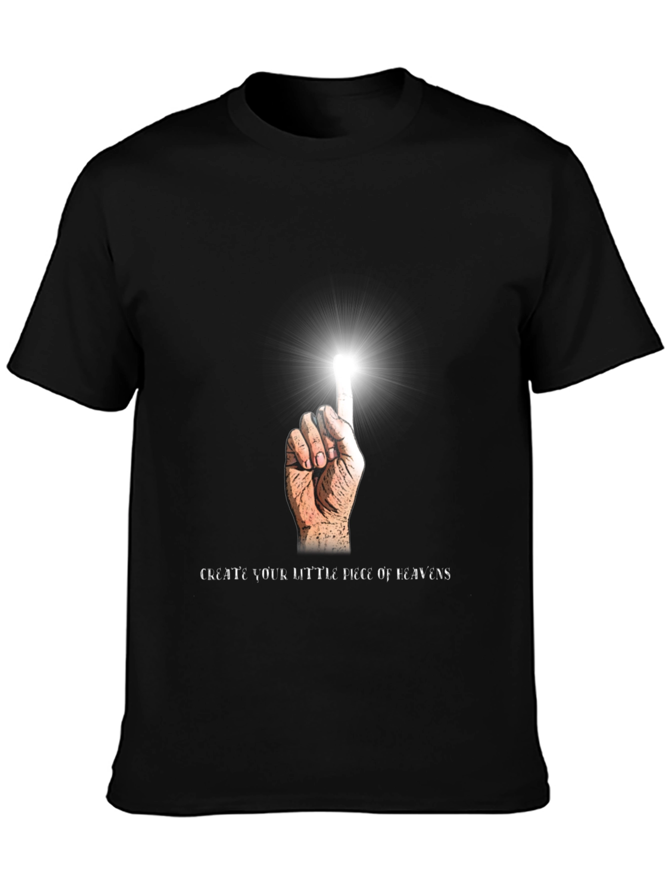 Create Your Heaven Black Graphic Tee