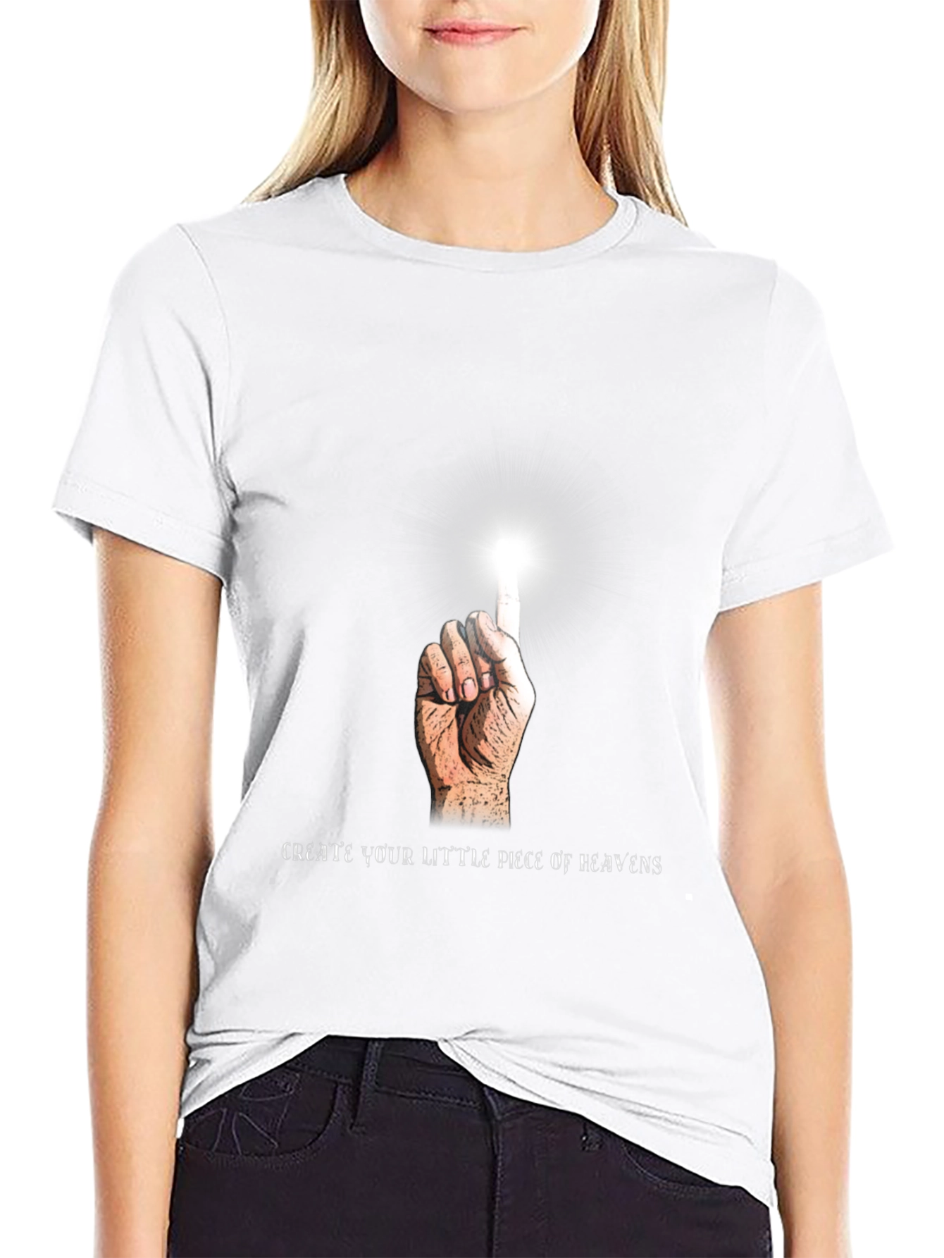 Create Your Heaven Black Graphic Tee