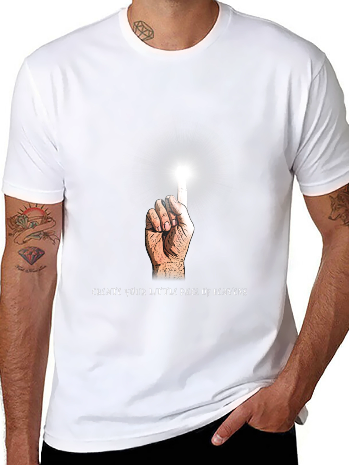 Create Your Heaven Black Graphic Tee