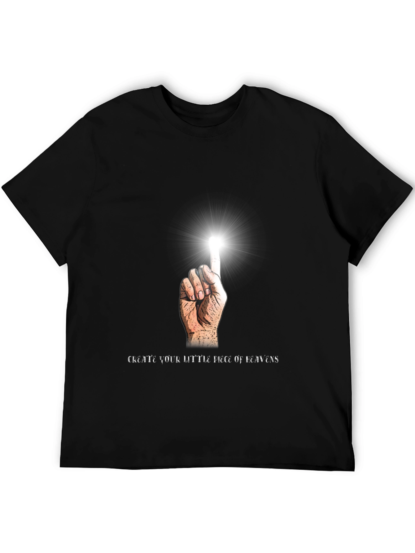Create Your Heaven Black Graphic Tee