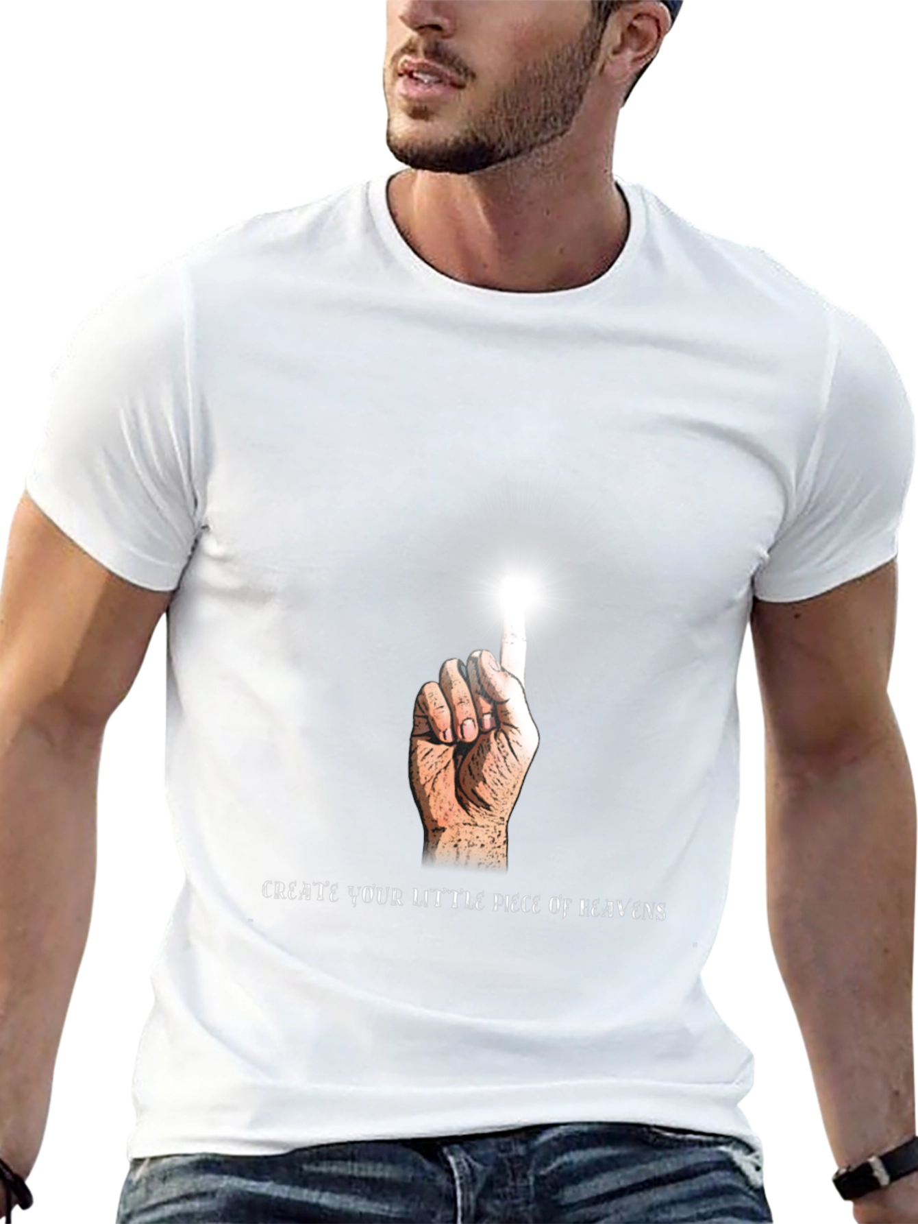 Create Your Heaven Black Graphic Tee