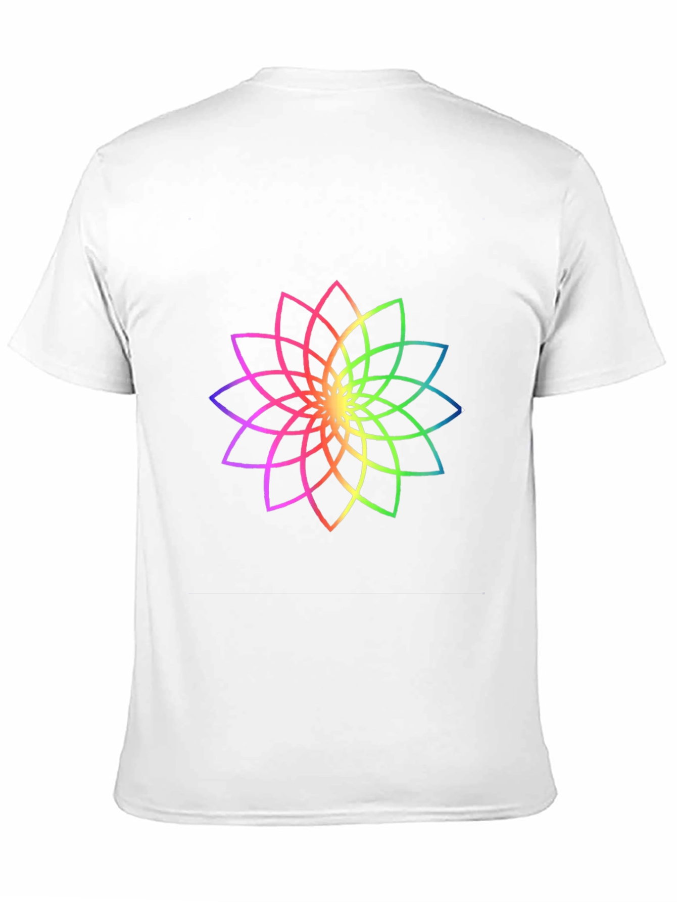Rainbow Lotus Black T-Shirt