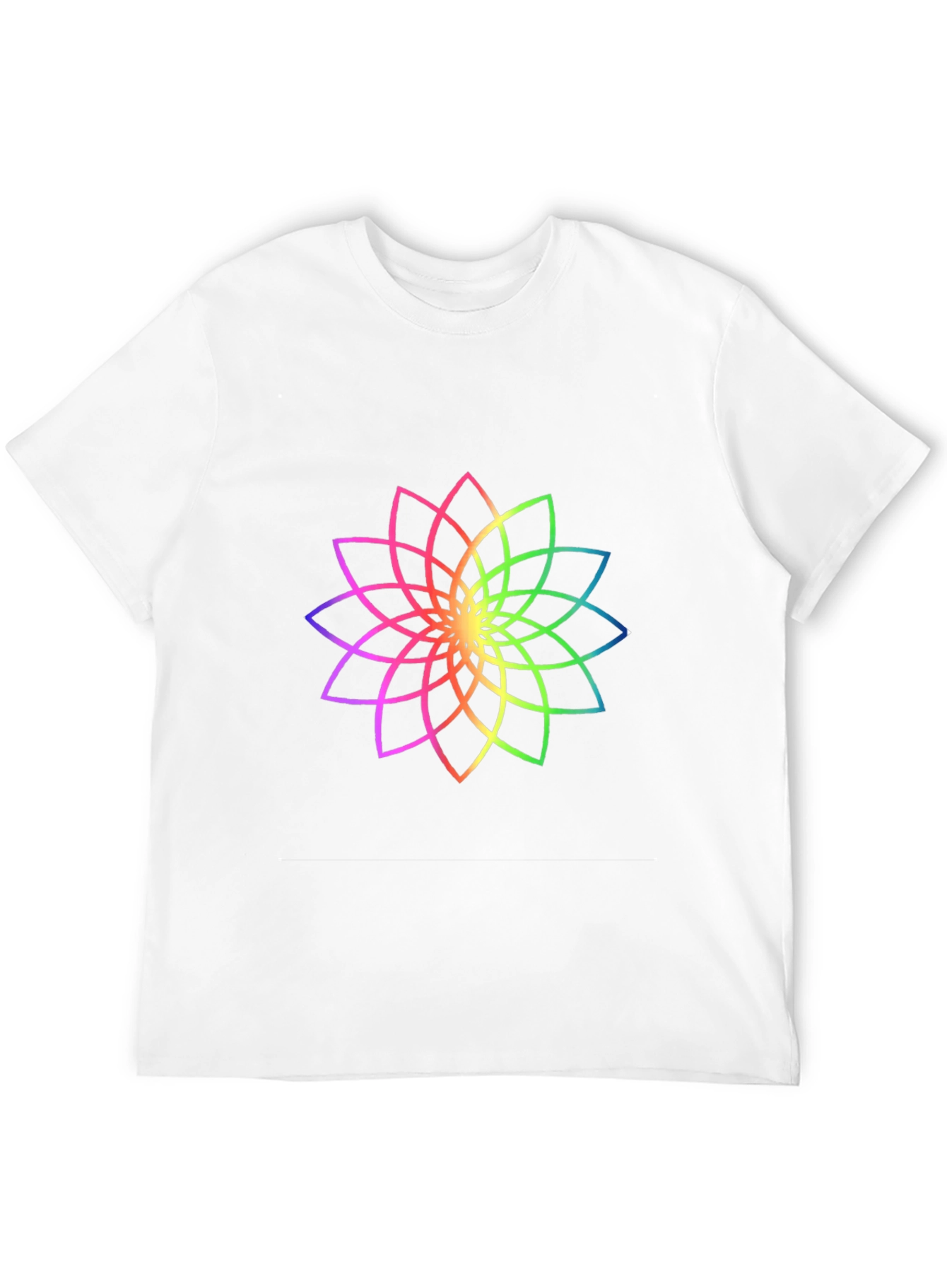 Rainbow Lotus Black T-Shirt