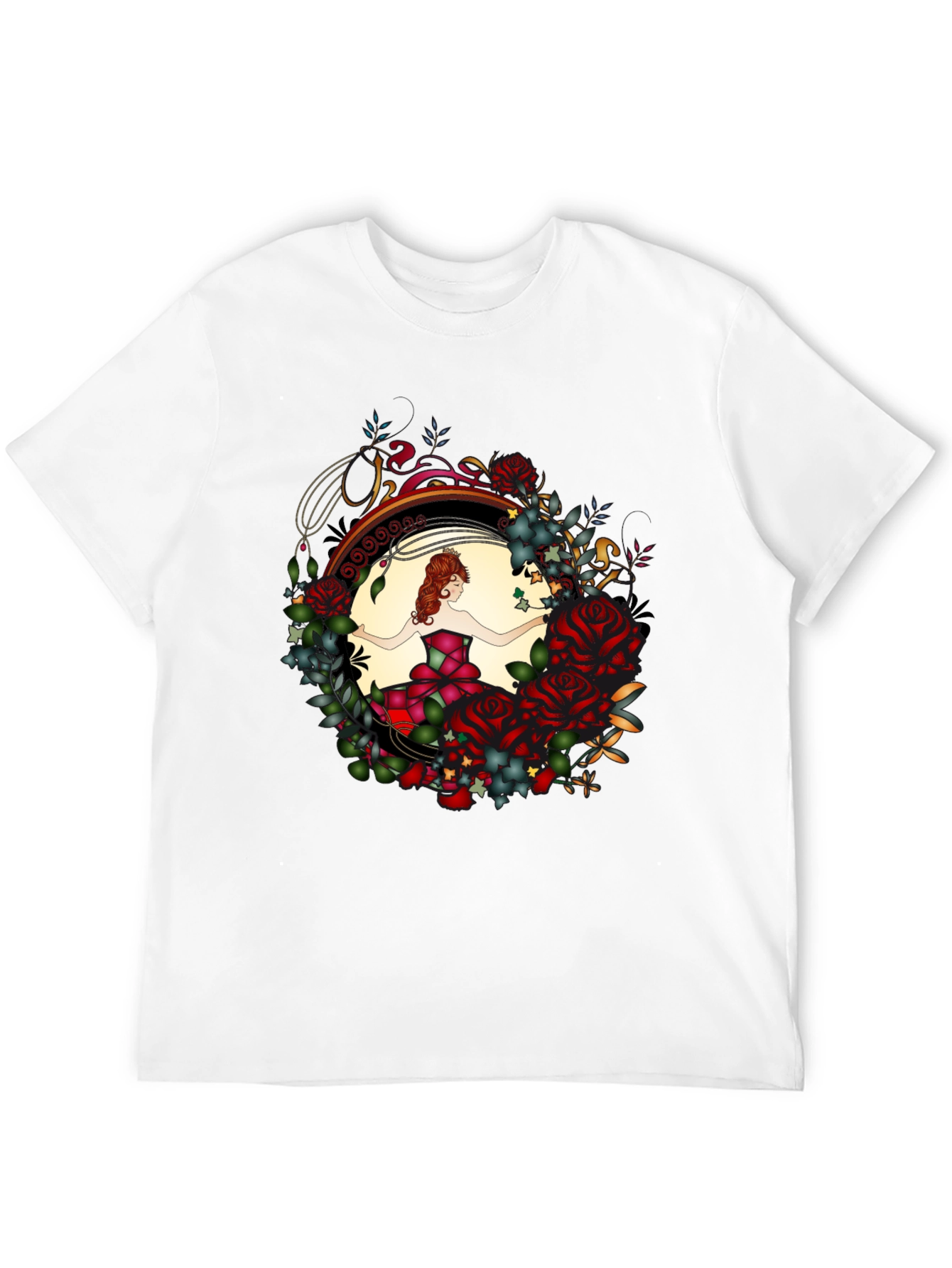 Floral Dancer Graphic Black T-Shirt