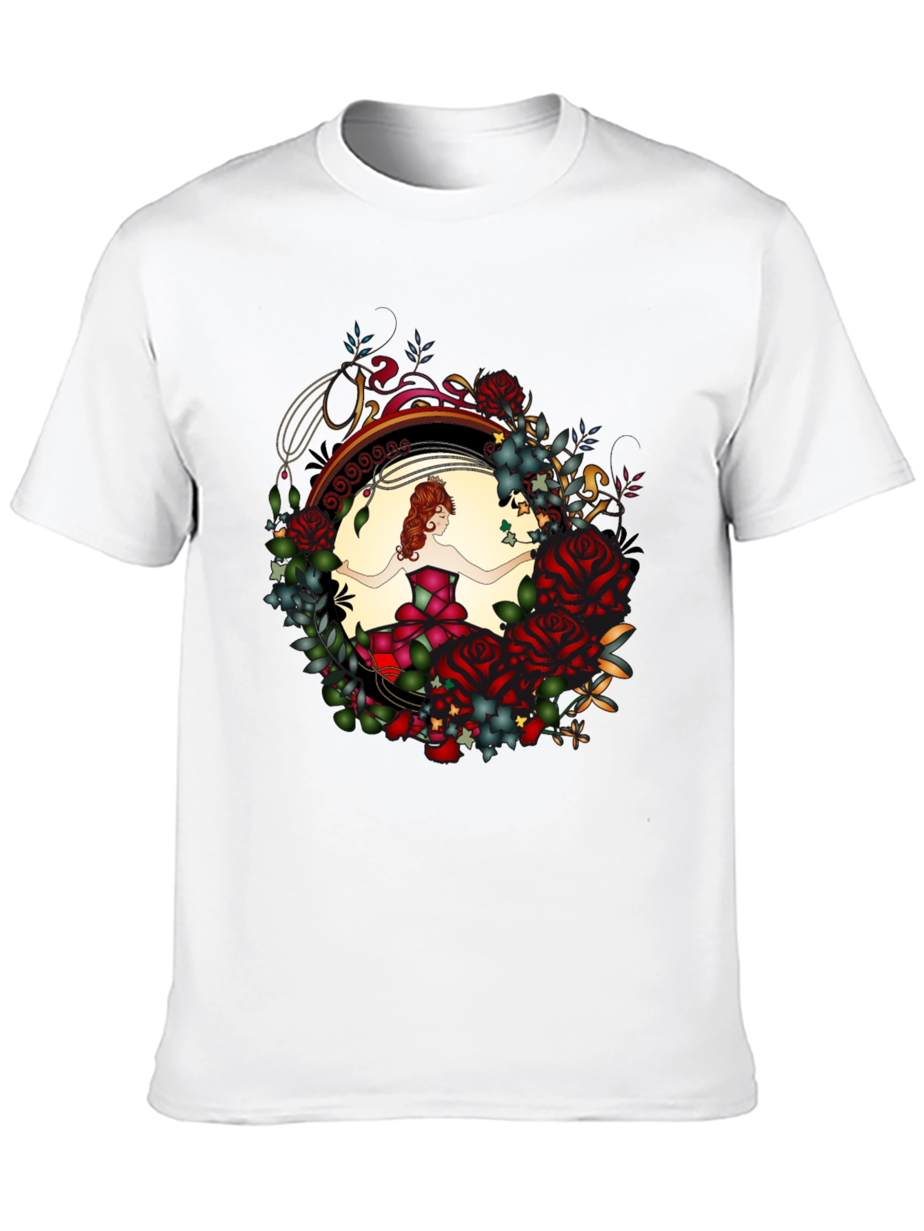 Floral Dancer Graphic Black T-Shirt