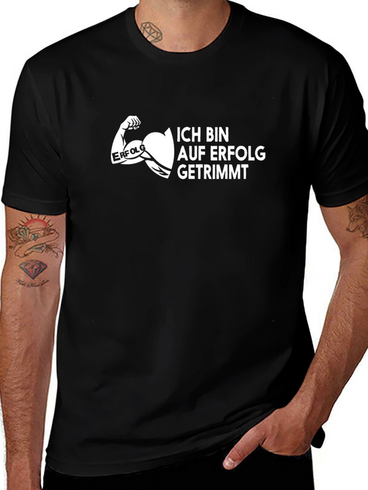 Black T-Shirt: Success Mindset - Ich Bin Auf Erfolg Getrimmt