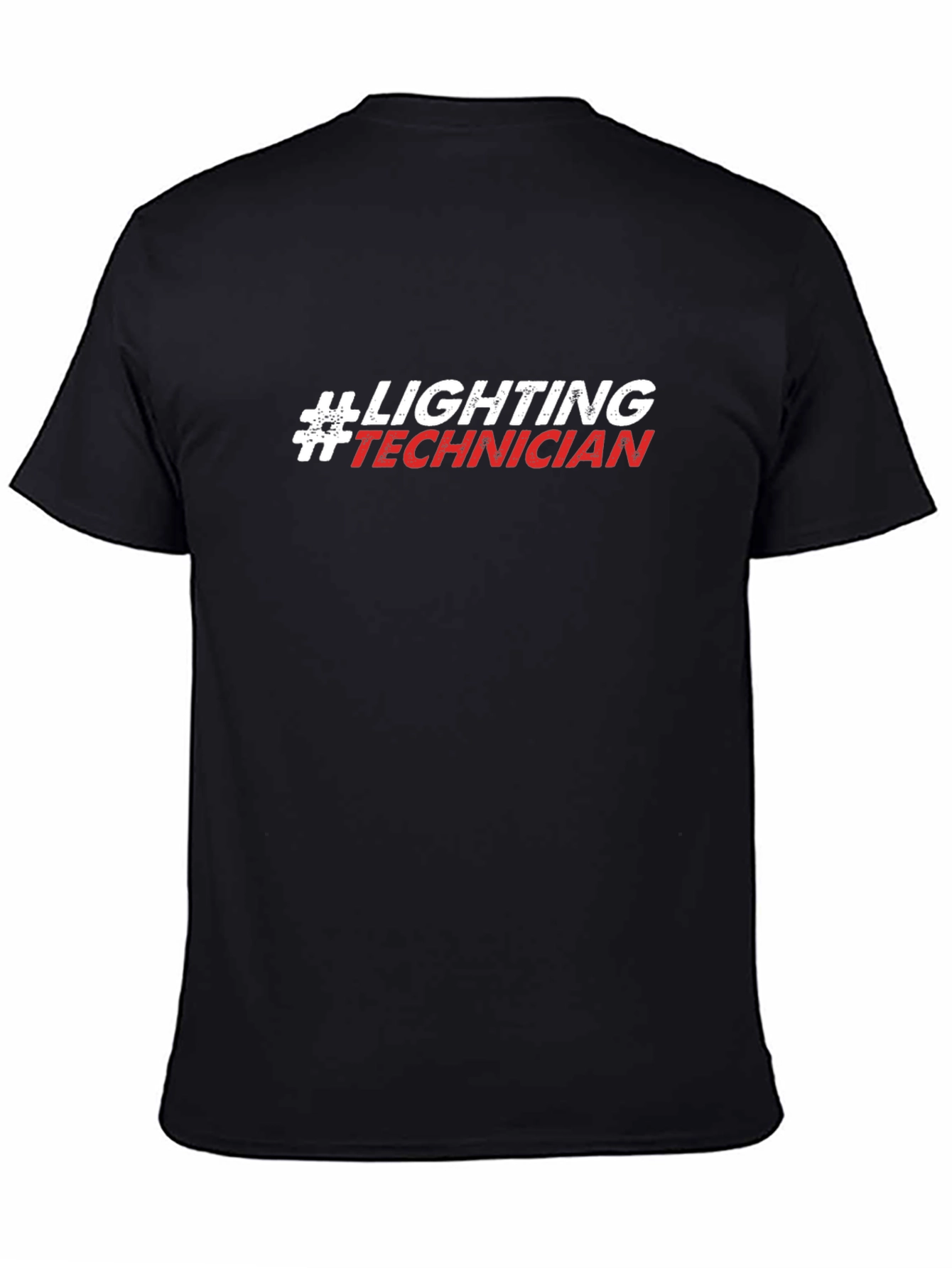 Lighting Technician T-Shirt - Black Crew Neck Tee