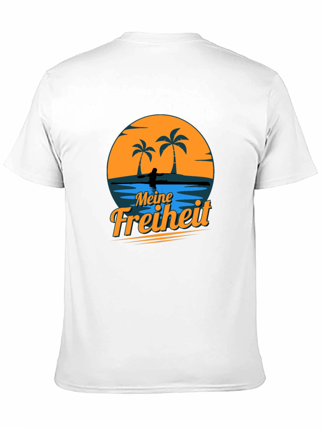 Meine Freiheit Black T-Shirt - Tropical Design