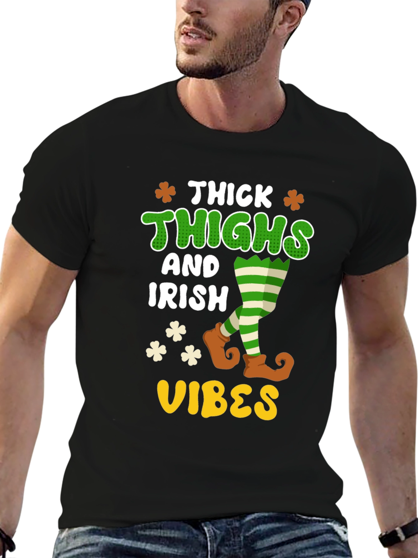 Thick Thighs Irish Vibes Graphic T-Shirt