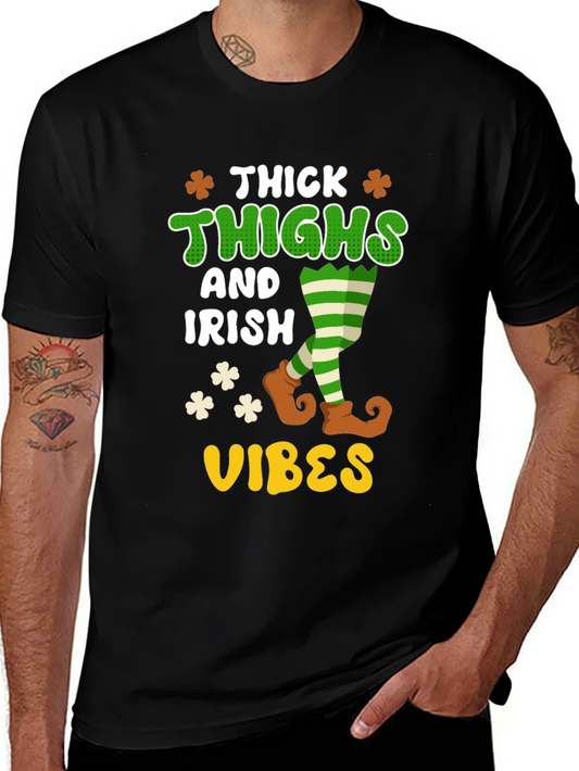 Thick Thighs Irish Vibes Graphic T-Shirt