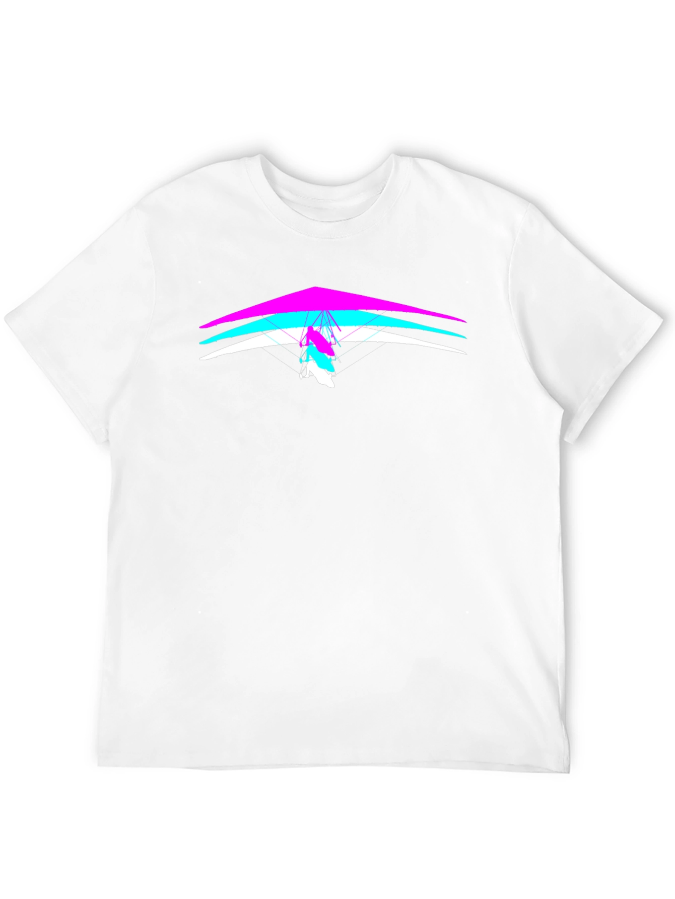 Hang Gliding Graphic Tee - Black Crew Neck T-Shirt