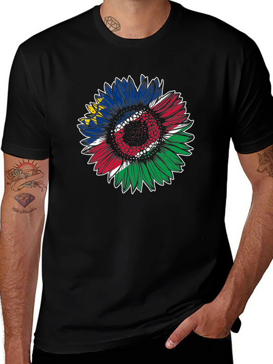 Namibia Flag Sunflower Graphic Tee