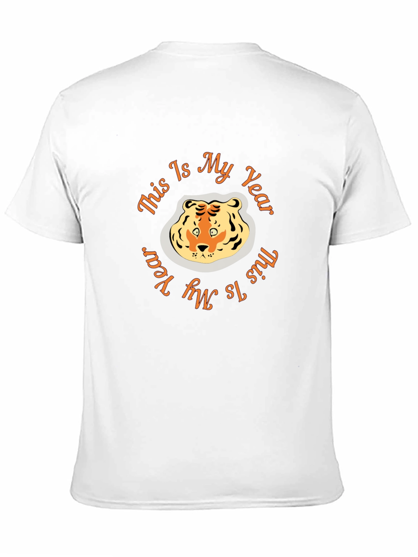 Tiger Year Graphic Tee - Black Cotton Comfort