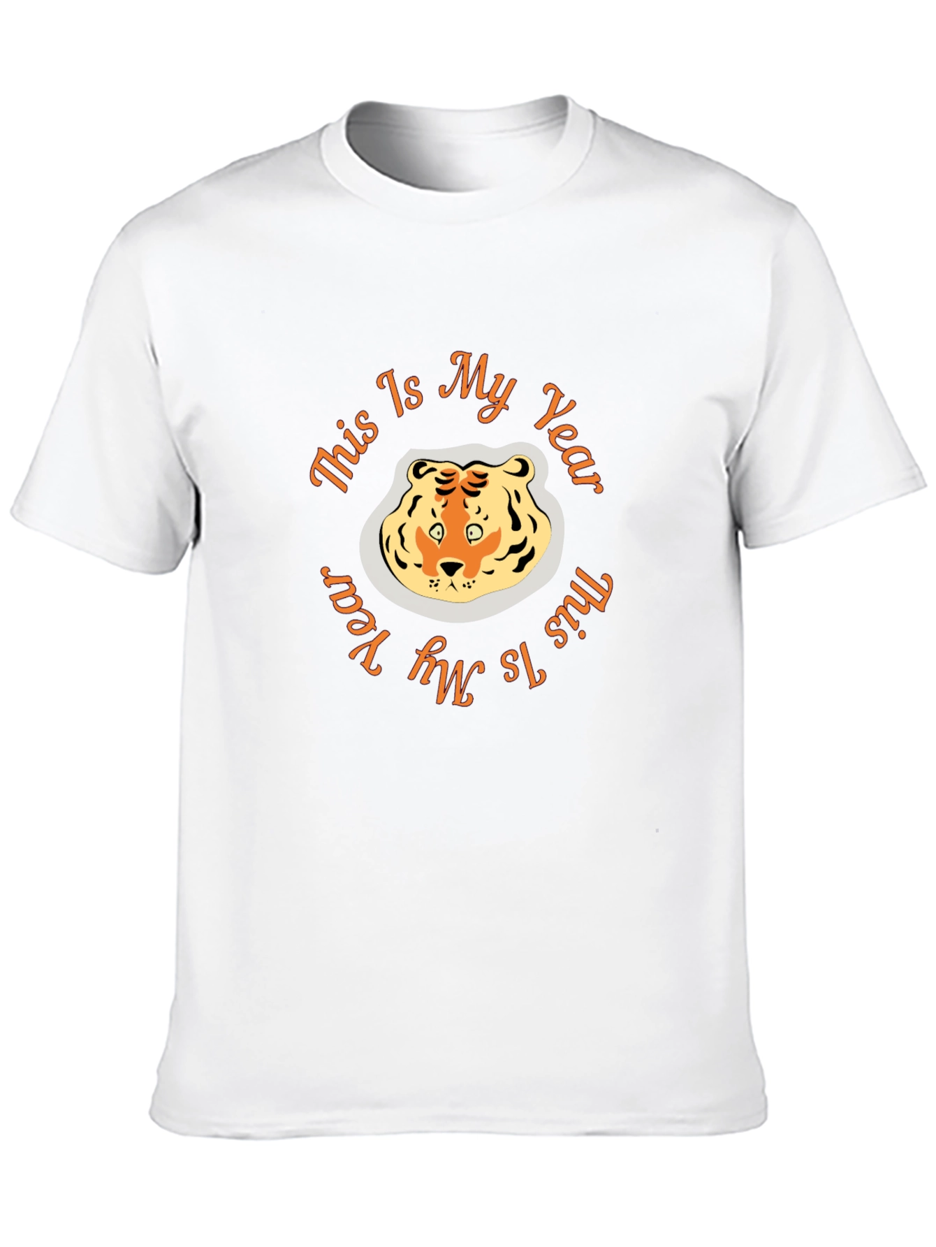 Tiger Year Graphic Tee - Black Cotton Comfort