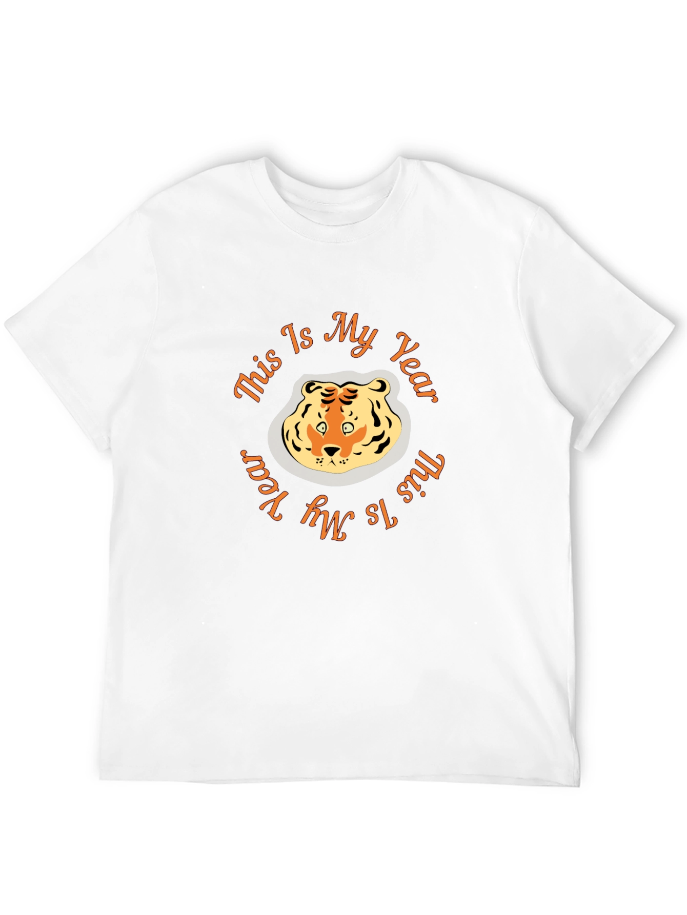 Tiger Year Graphic Tee - Black Cotton Comfort