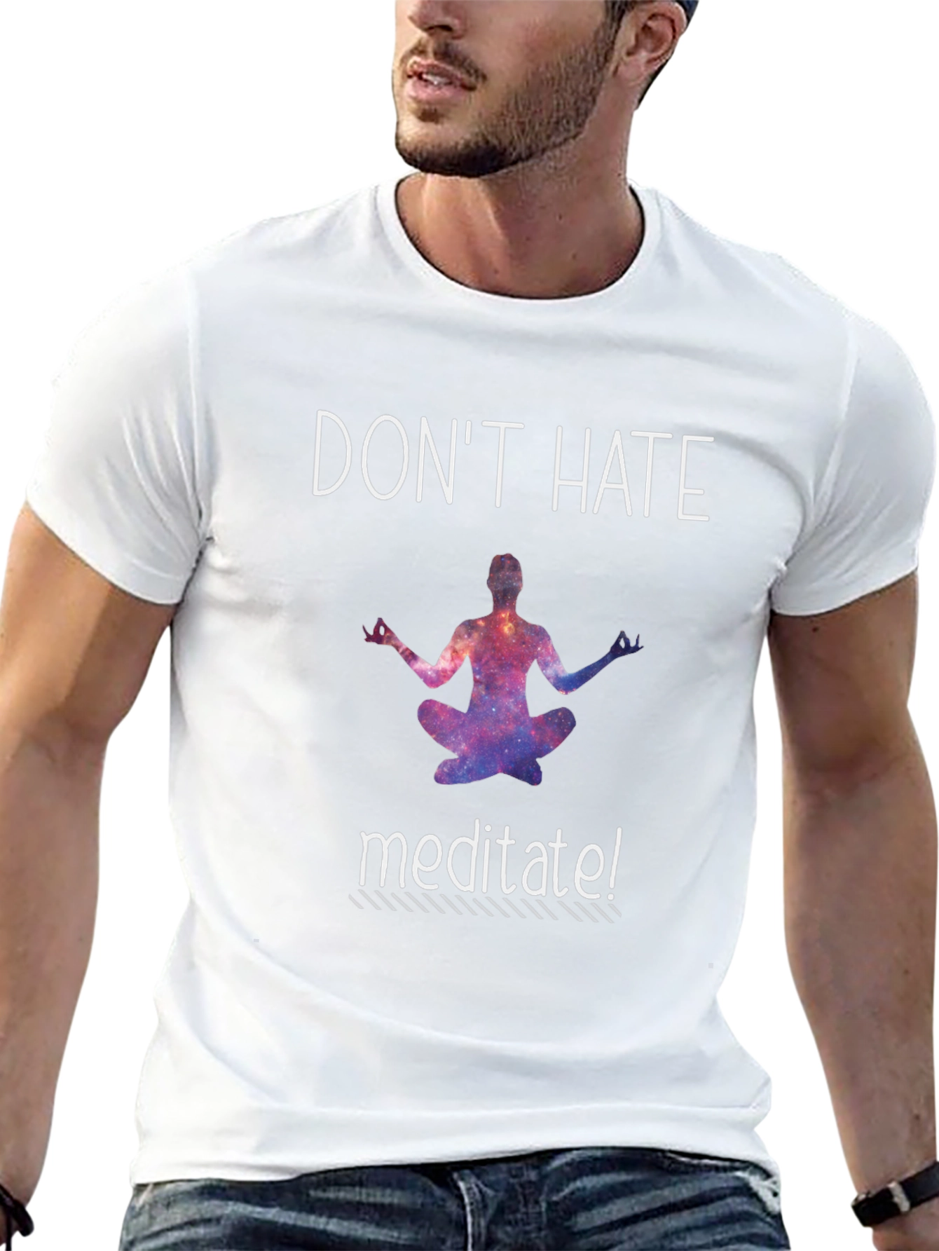 Dont Hate Meditate Black T-Shirt