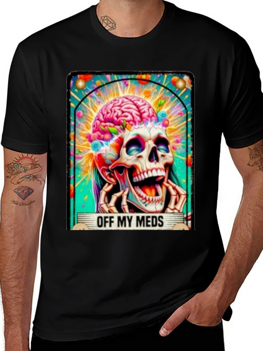 Off My Meds Skull Brain Graphic Tee
