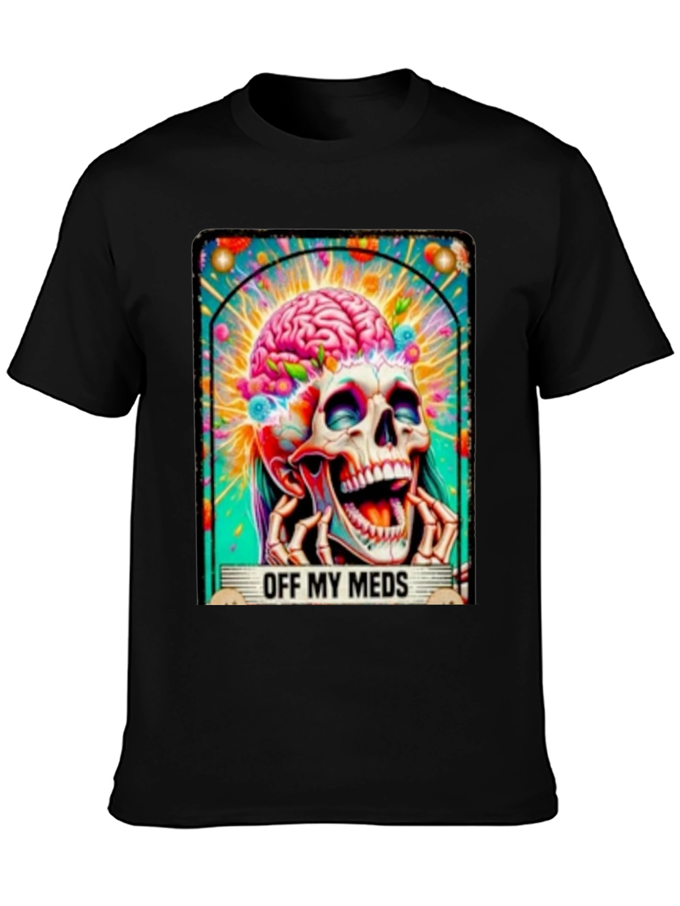 Off My Meds Skull Brain Graphic Tee