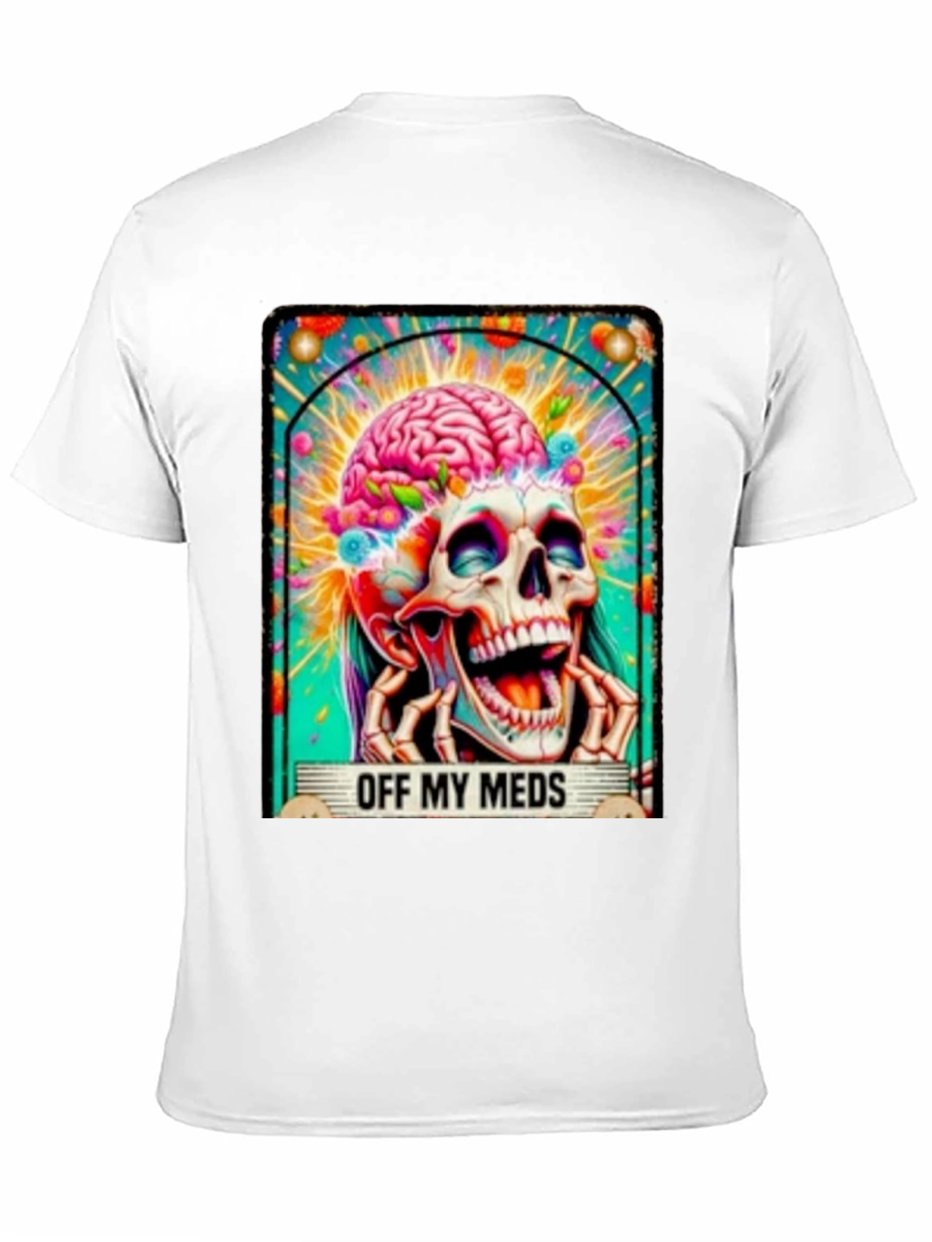 Off My Meds Skull Brain Graphic Tee