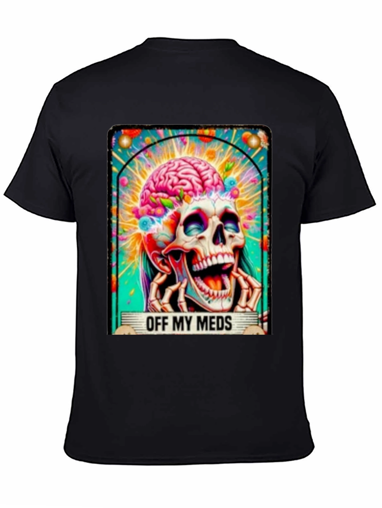 Off My Meds Skull Brain Graphic Tee