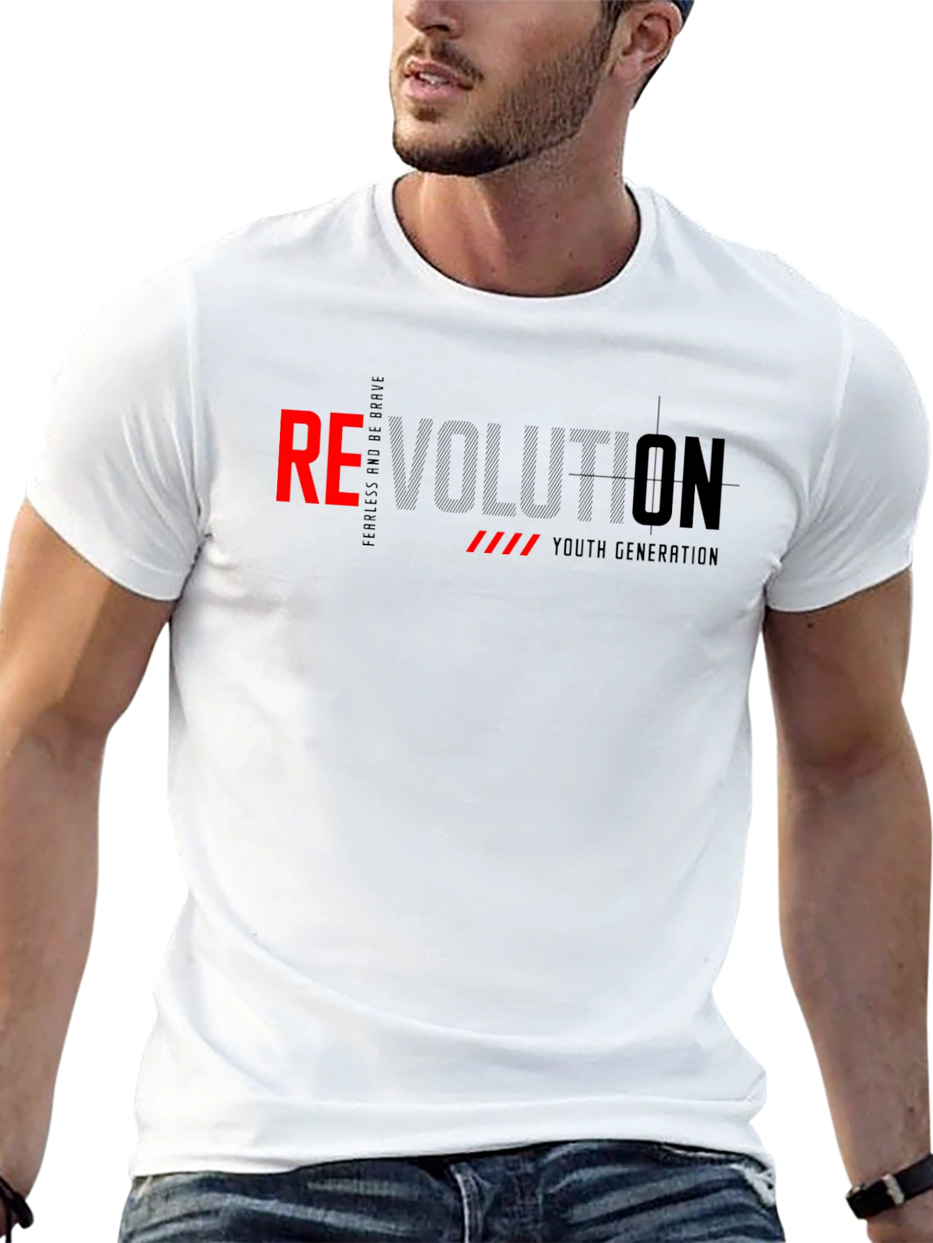Revolution Graphic Print Mens T-Shirt