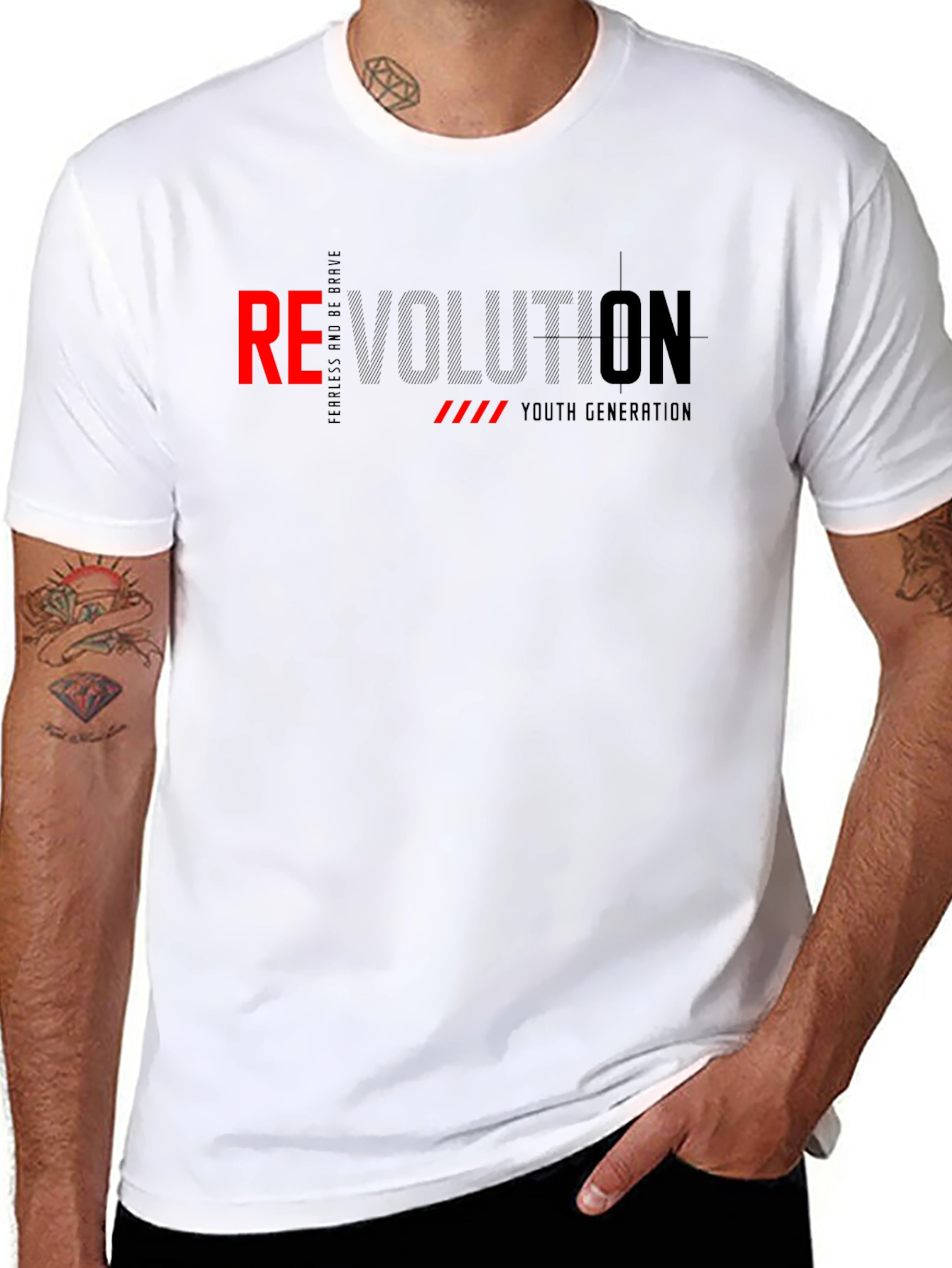 Revolution Graphic Print Mens T-Shirt