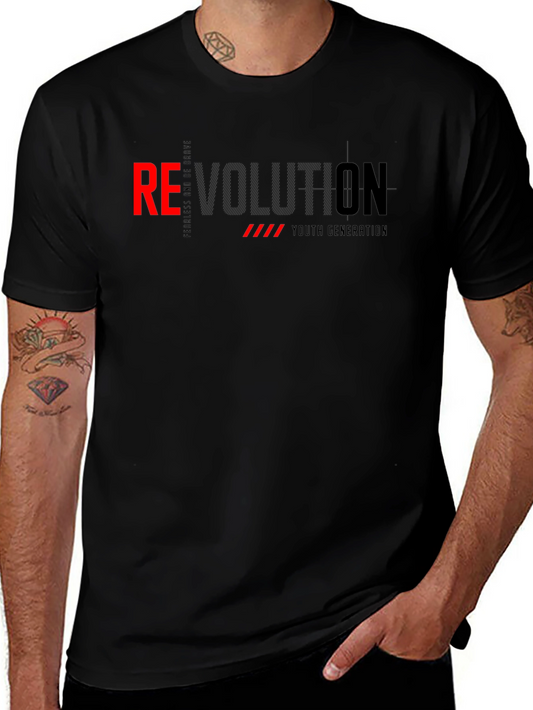 Revolution Graphic Print Mens T-Shirt