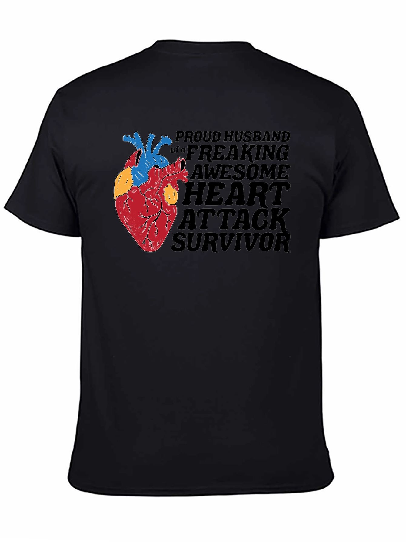 Proud Husband Heart Attack Survivor Graphic Tee
