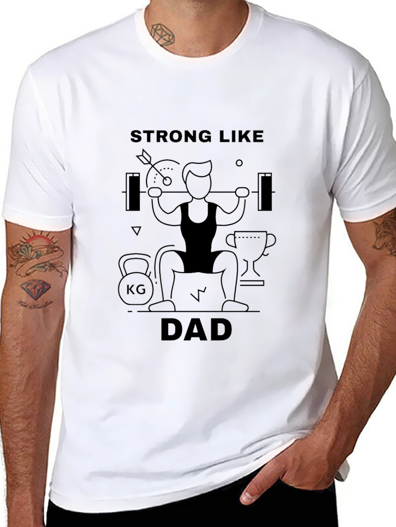 Strong Like Dad Graphic T-Shirt