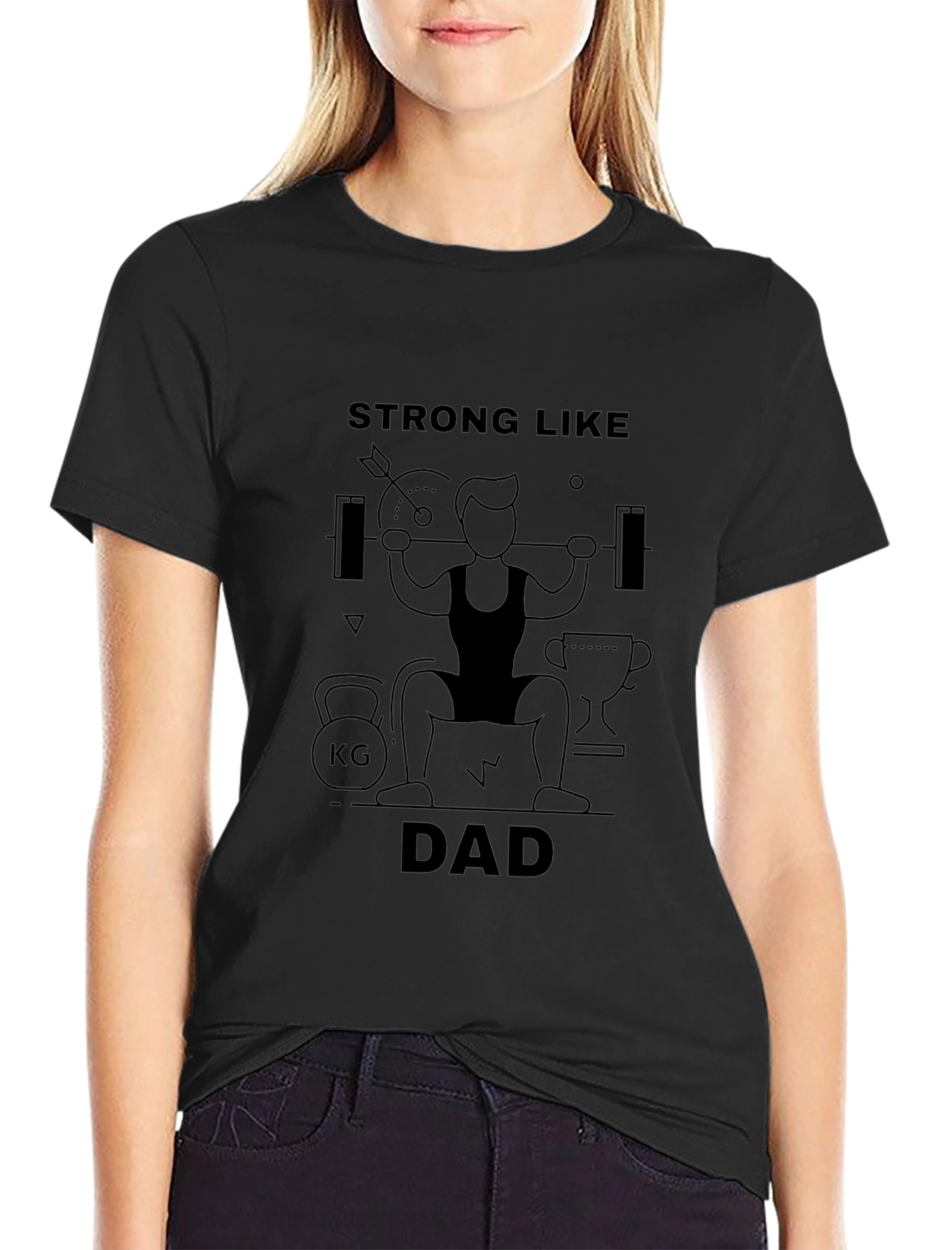 Strong Like Dad Graphic T-Shirt
