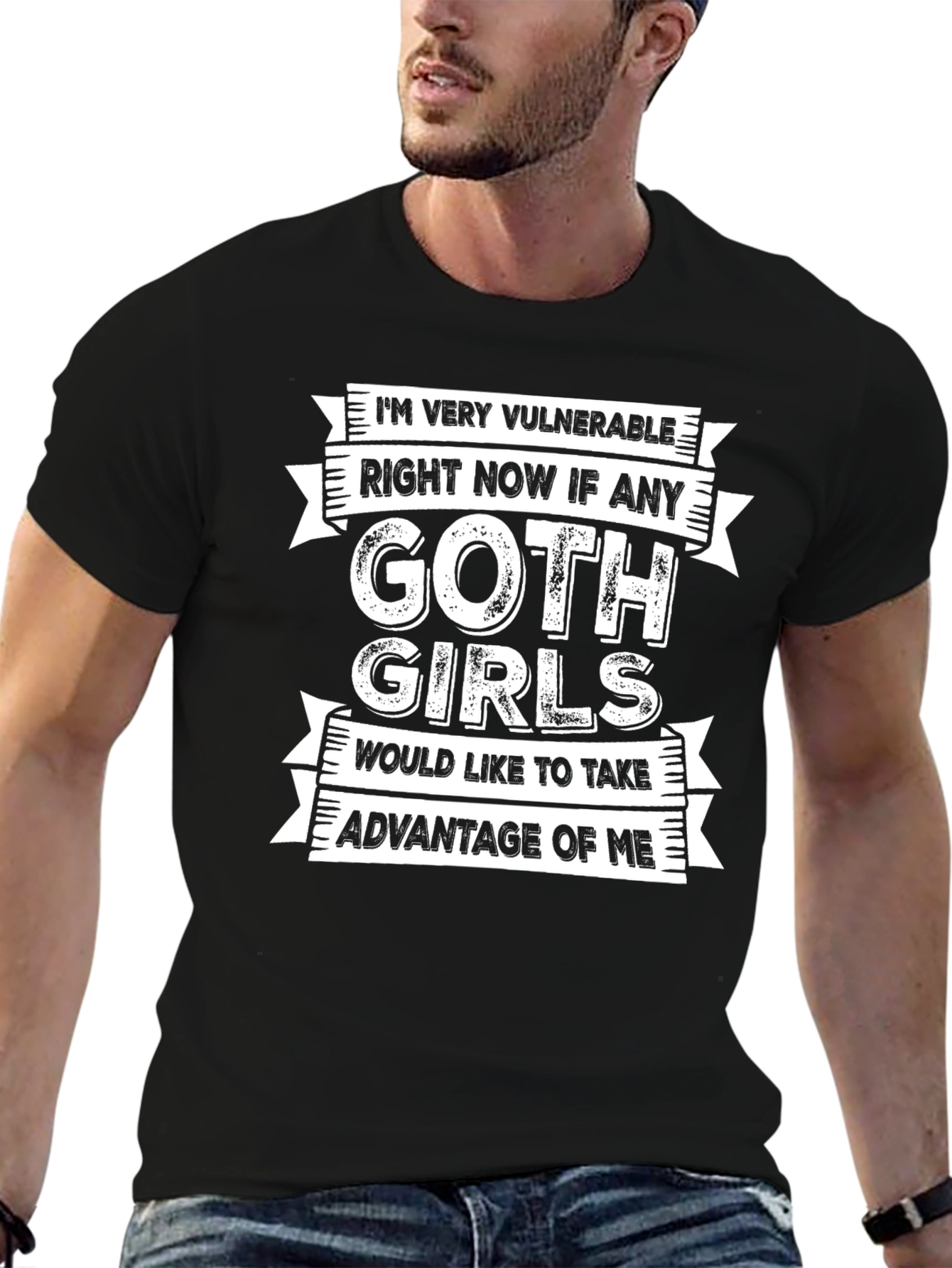 Vulnerable Goth Girls Graphic Tee - Funny Novelty T-Shirt